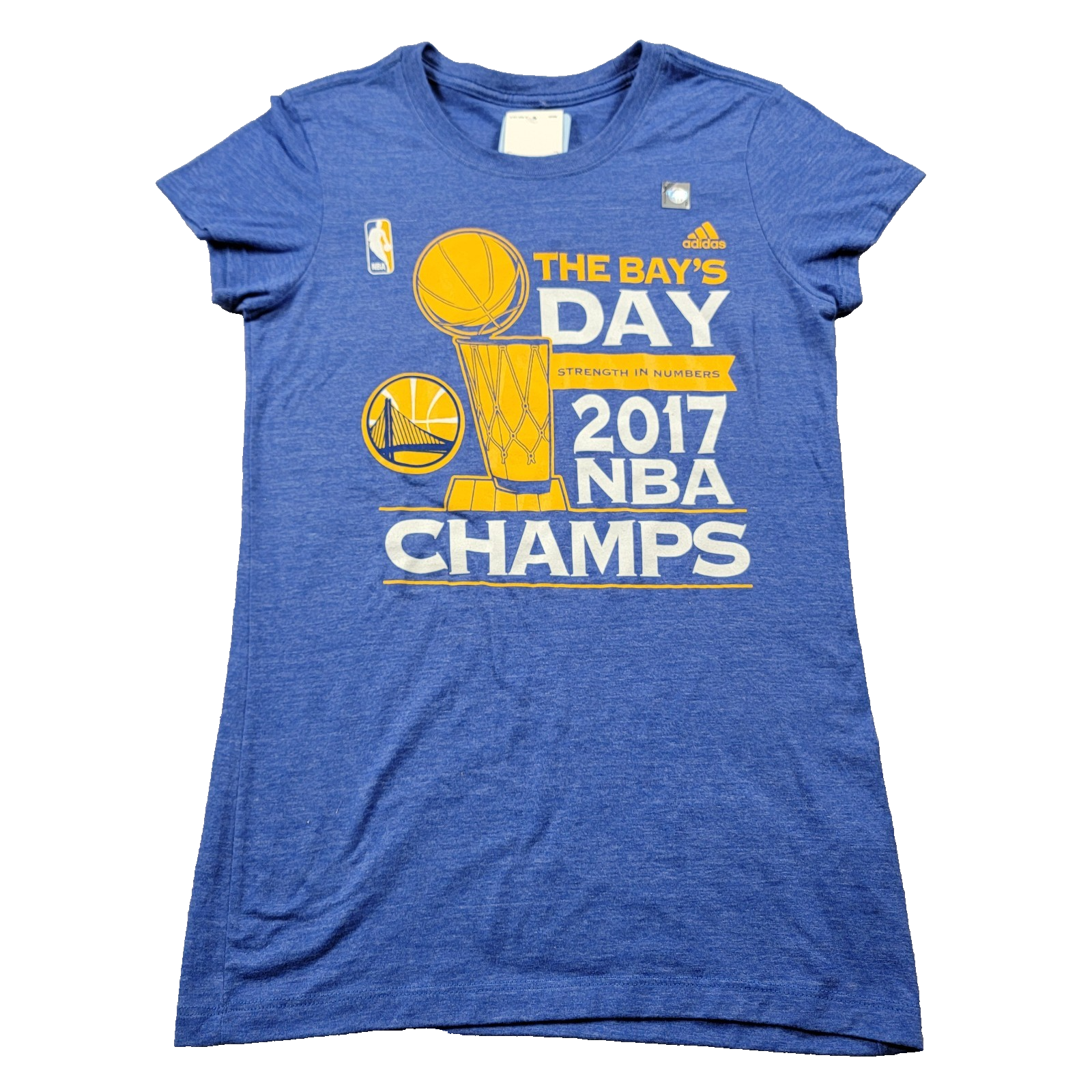 Adidas Golden State Warriors 2017 Champs Tshirt Womens Sz S0
