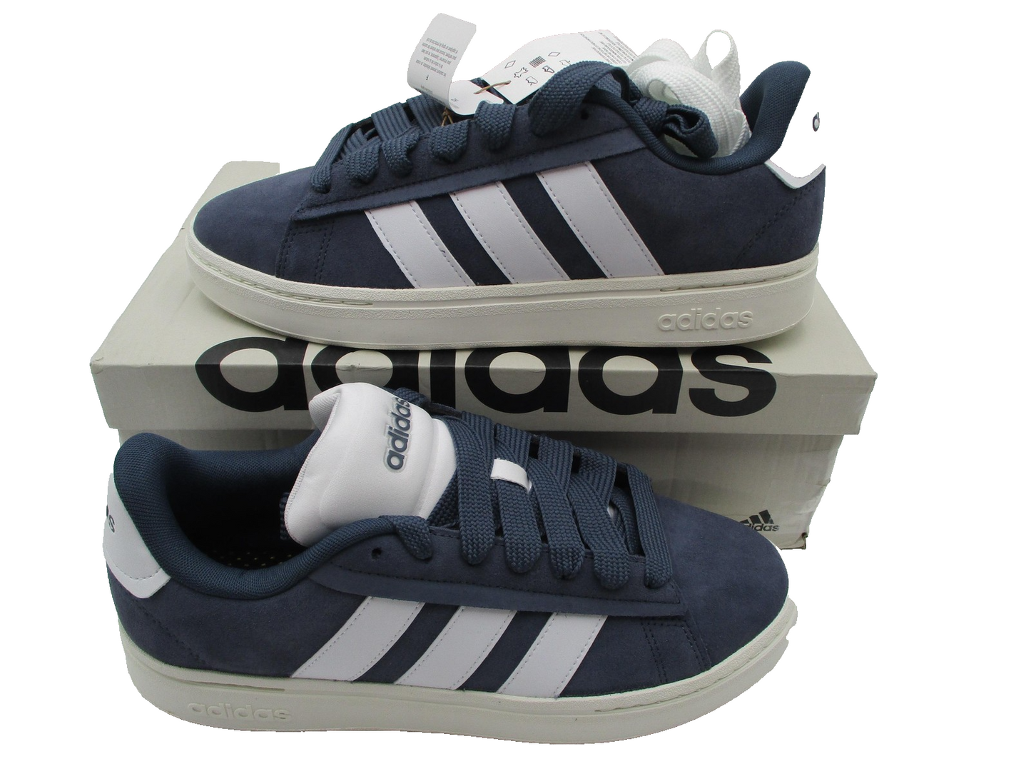 Adidas Grand Court Alpha 00s Shoes Mens Size 11.5 Blue White Suede Tennis JH72332