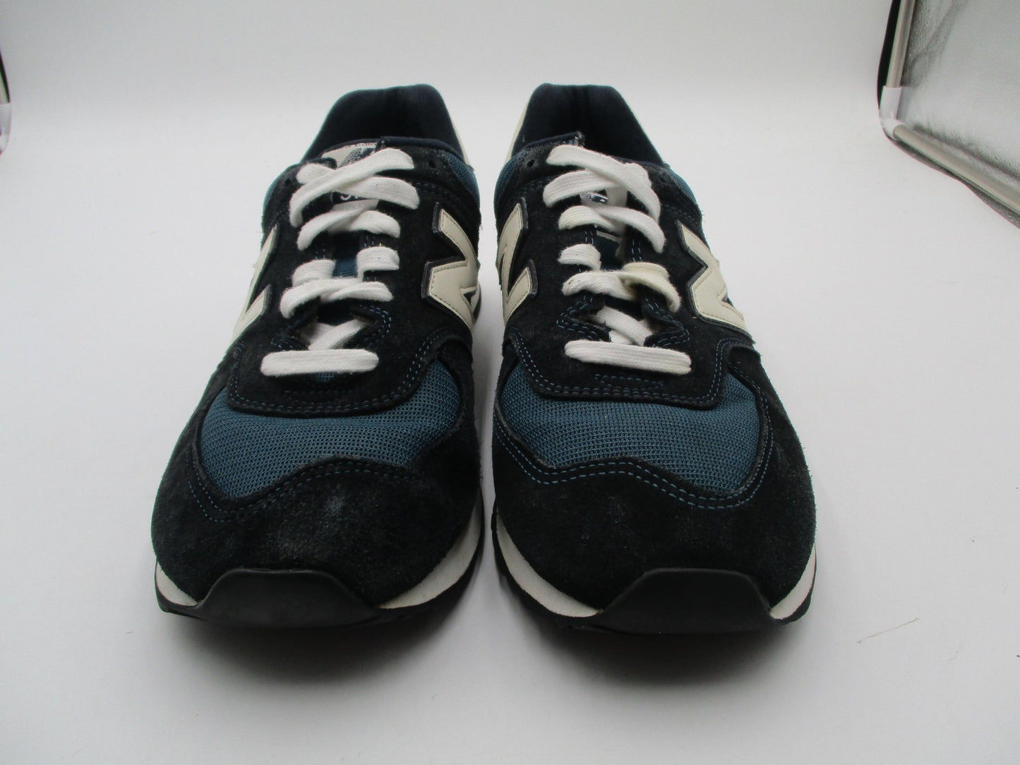 New Balance Classic 574 Shoes Mens Size 10.5 Blue Navy Suede Mesh ML574BD21