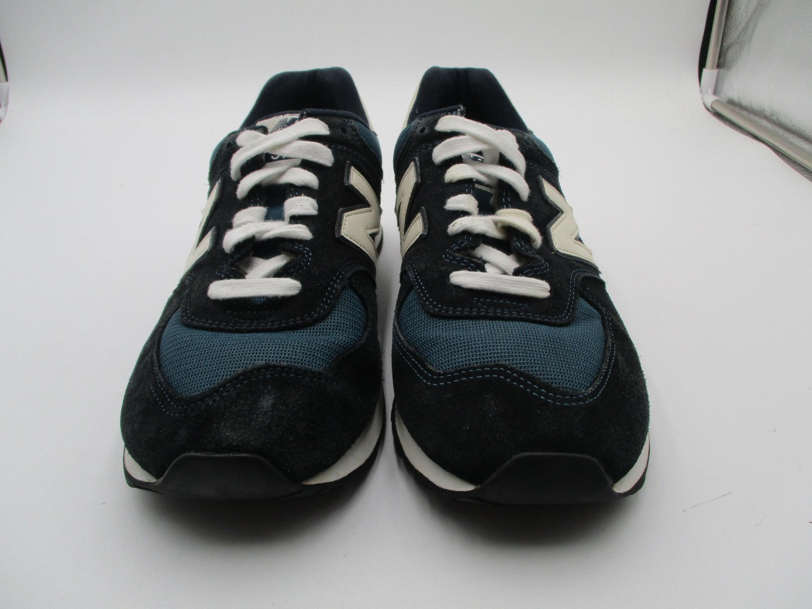 New Balance Classic 574 Shoes Mens Size 10.5 Blue Navy Suede Mesh ML574BD21