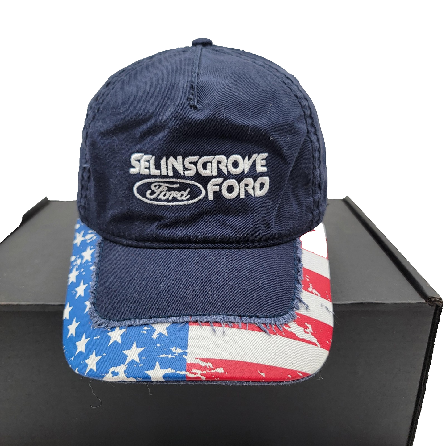 Selinsgrove Ford Hat Cap Strap Back American Flag Embroidered Otto Men Patriotic0