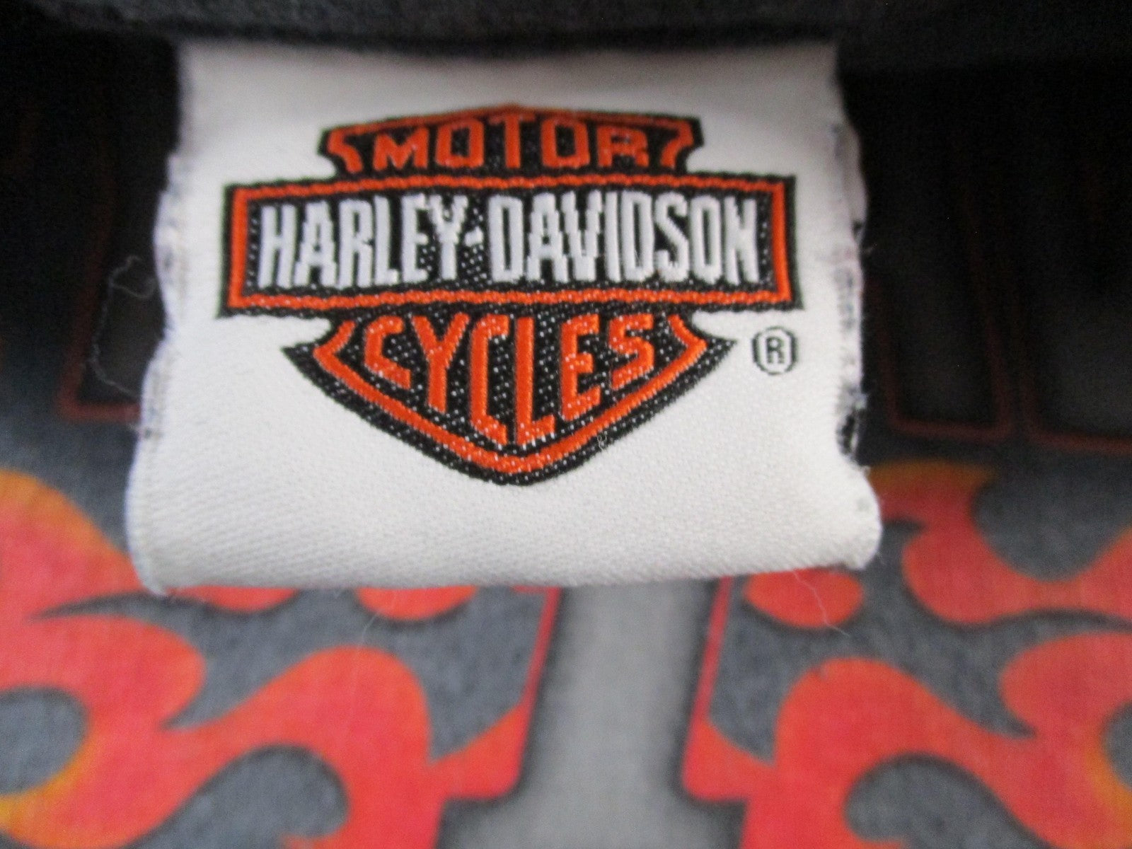 Harley Davidson Beijing China Flame Sleeve Hanes Beefy Long Sleeve XL 15544
