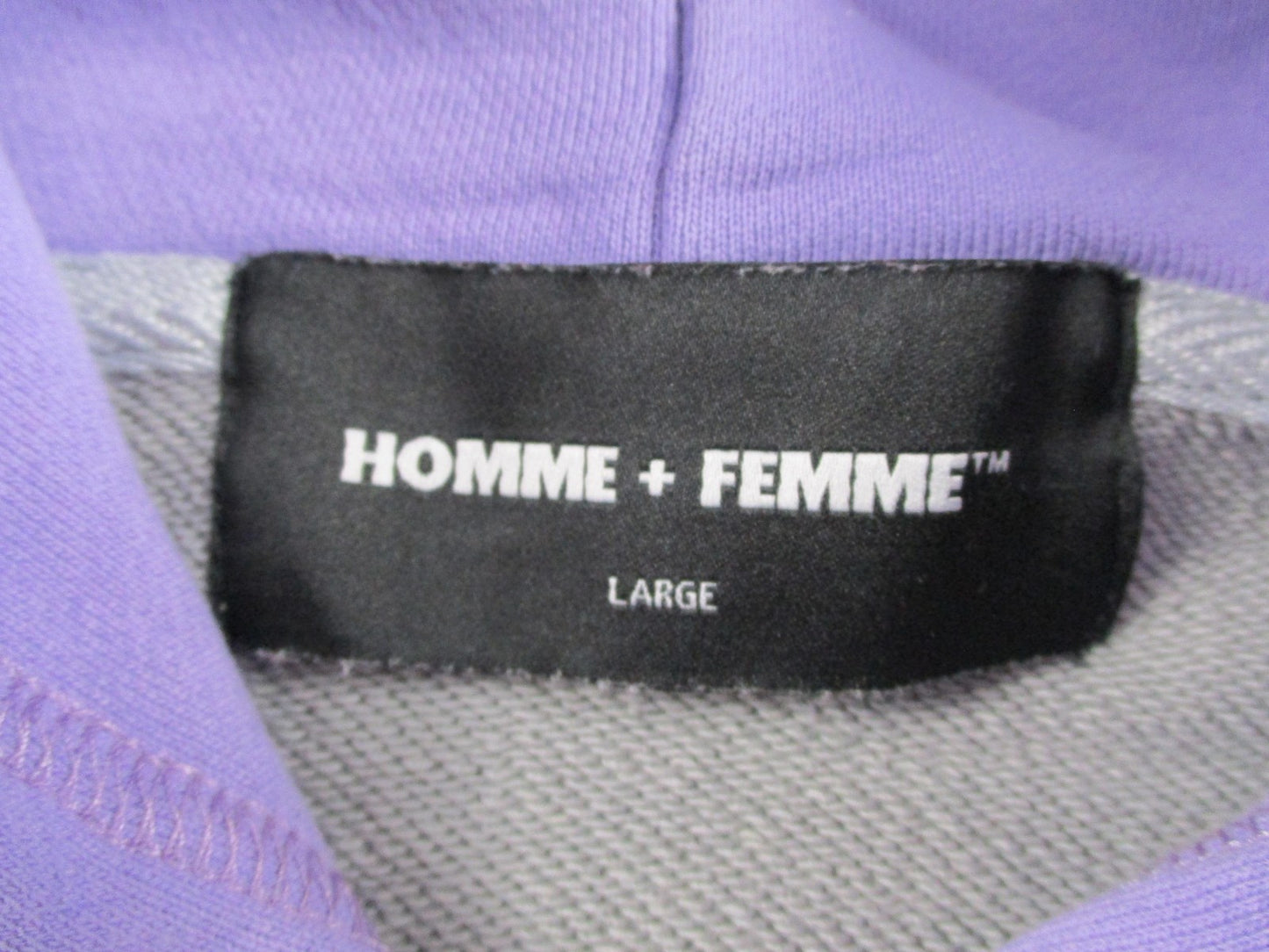Homme + Femme Hoodie Mens Large Gray Fleece Sweatshirt Money Sex Respect 16592