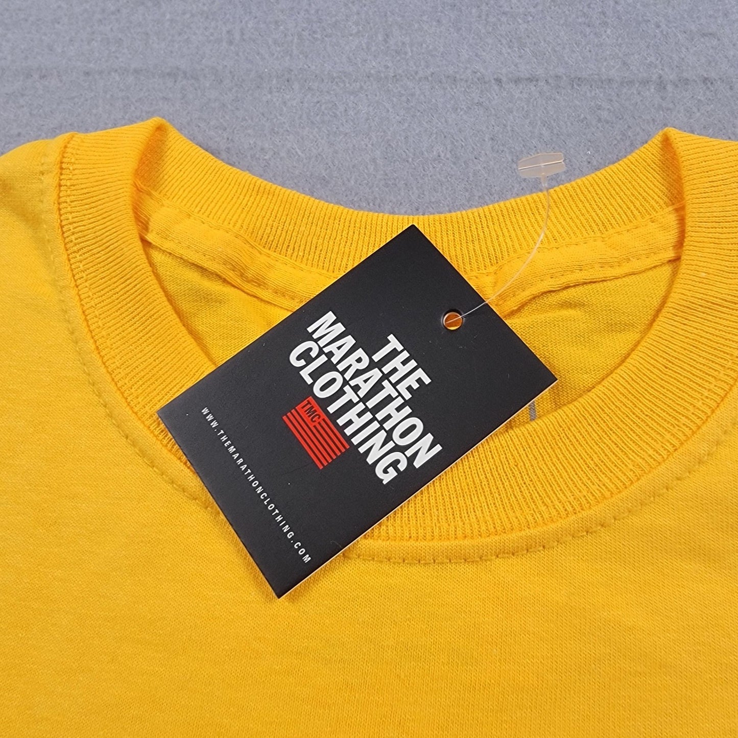The Marathon Clothing Shirt Mens Small Yellow Crenshaw Graphic Tee Crewneck TMC8