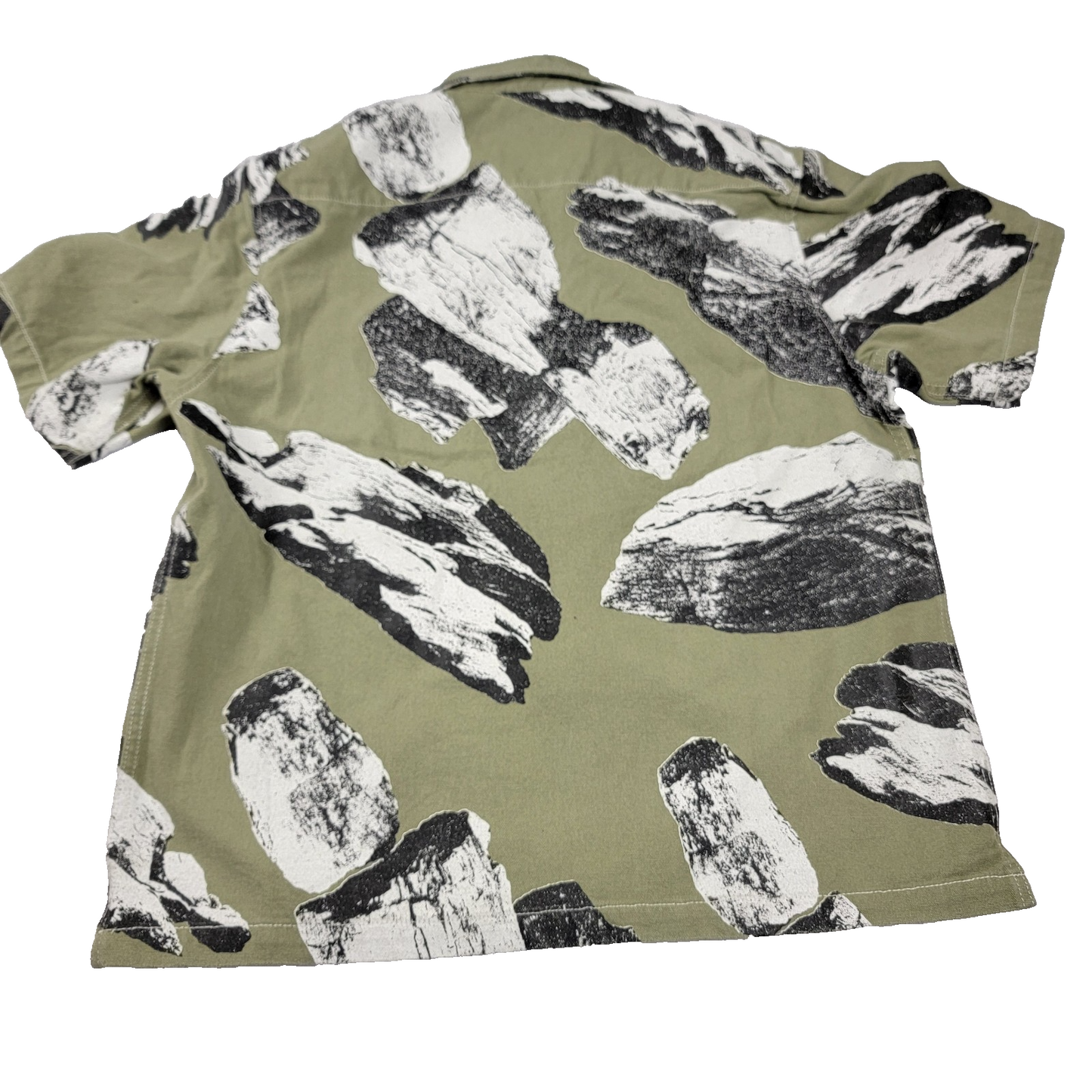 Market Mens Green Talus Work Shirt Short Sleeve Sz L