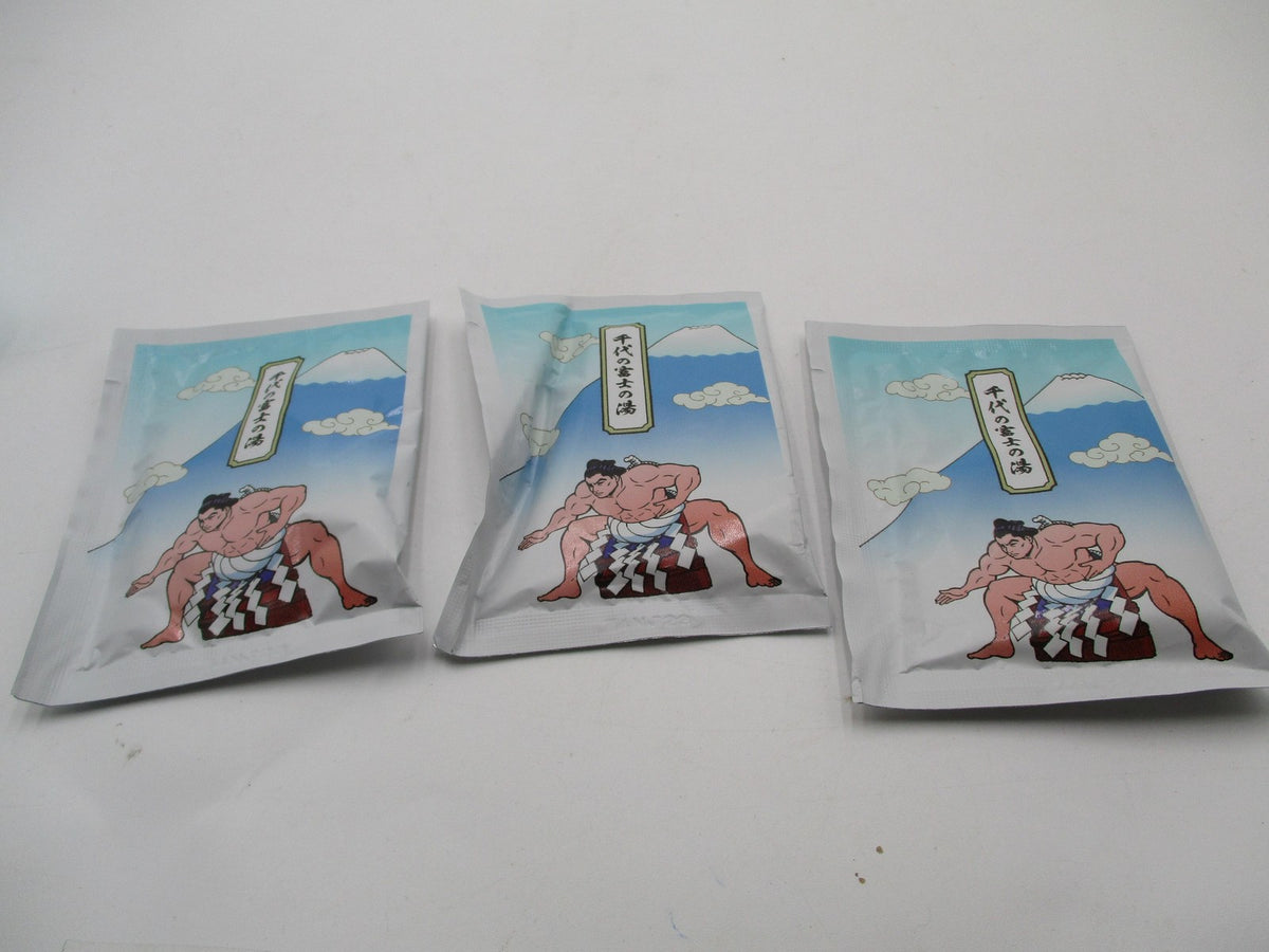 Chiyonofuji Hinoki Bath Salts Cedarwood Blue 3 Pack 25g Japan Men Women New2