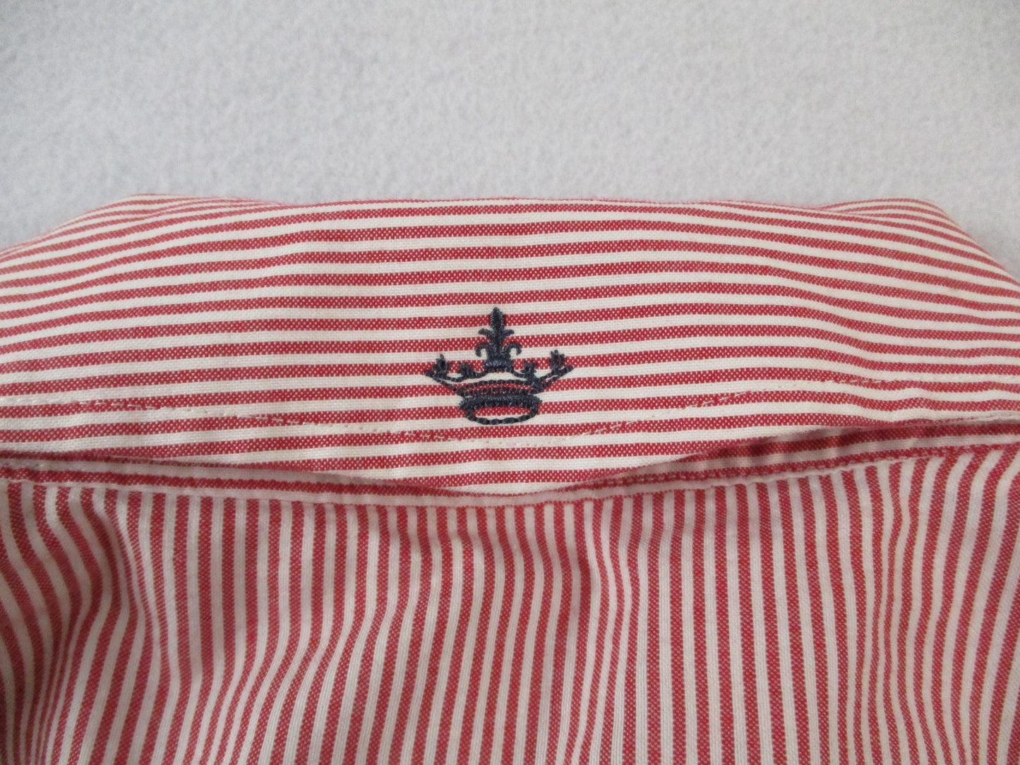 English Laundry Shirt Mens 2XL Red Striped Long Sleeve Embroidered ELW810 155919