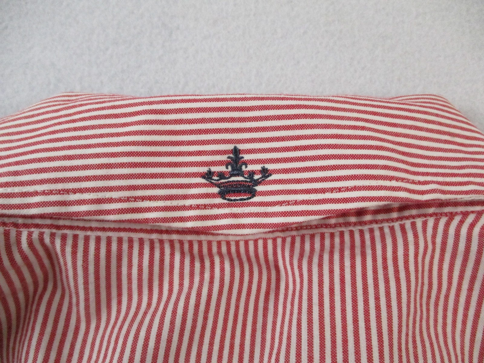 English Laundry Shirt Mens 2XL Red Striped Long Sleeve Embroidered ELW810 155919