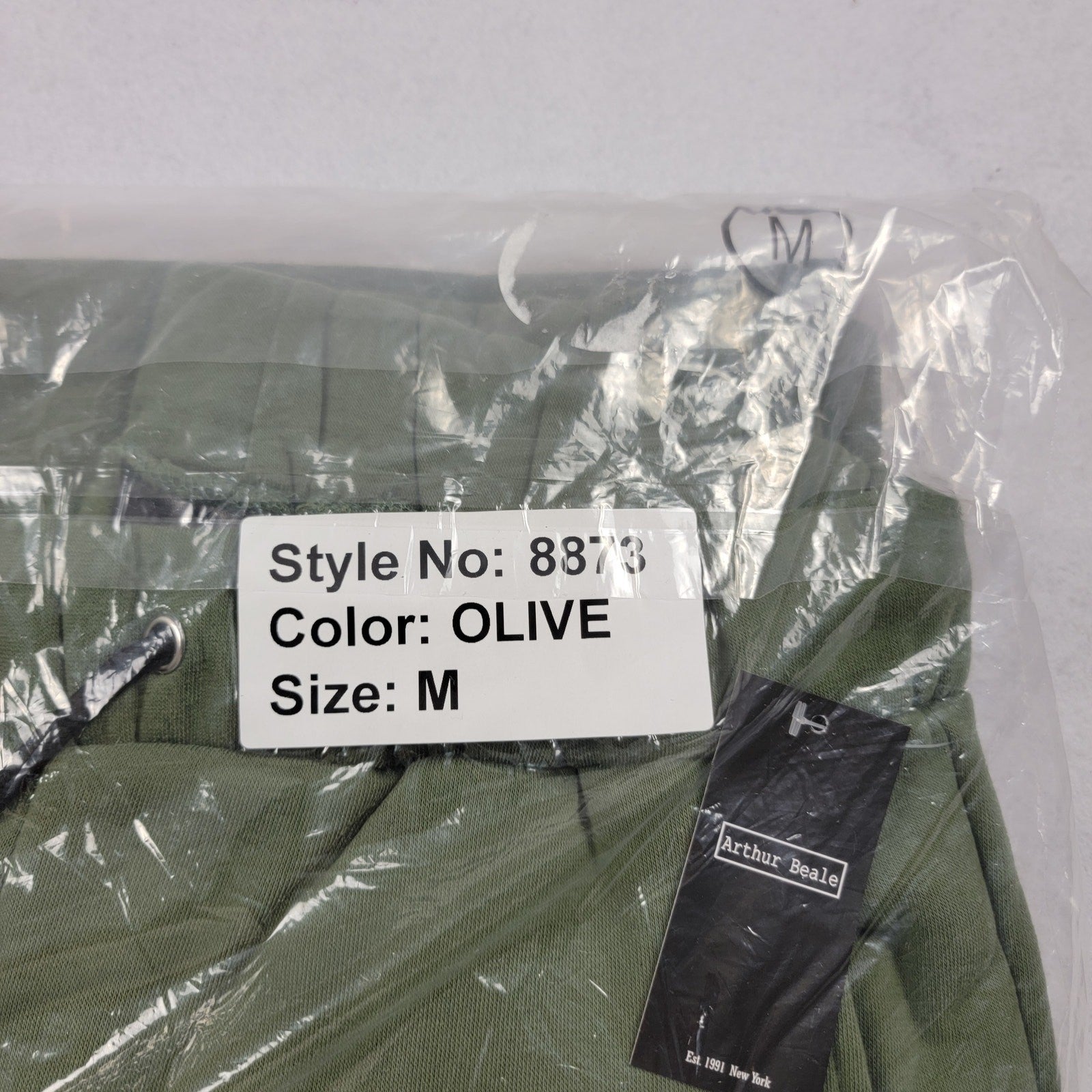 Arthur Beale Olive Fleece Shorts Size M Men's Casual Sweat Shorts6