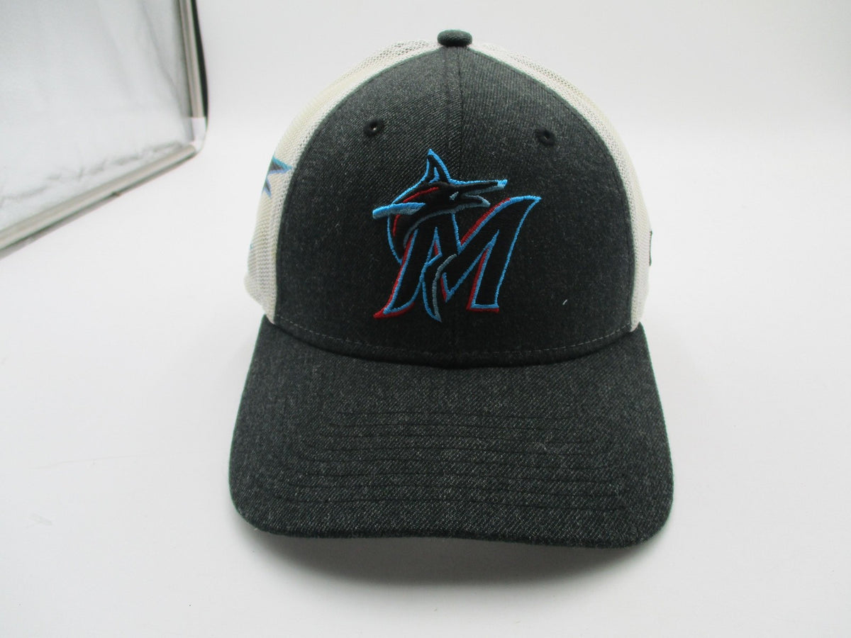 Miami Marlins Hat Cap Fitted Mens Large Gray MLB Baseball 39THIRTY New Era0
