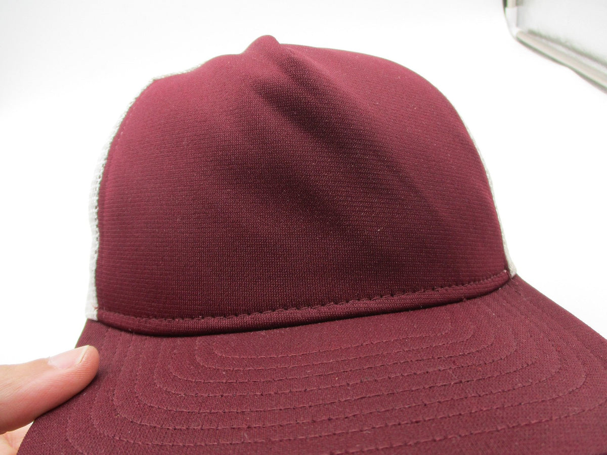 MacGregor Hat Cap Snap Back Mens One Size Red White Mesh Trucker Baseball1