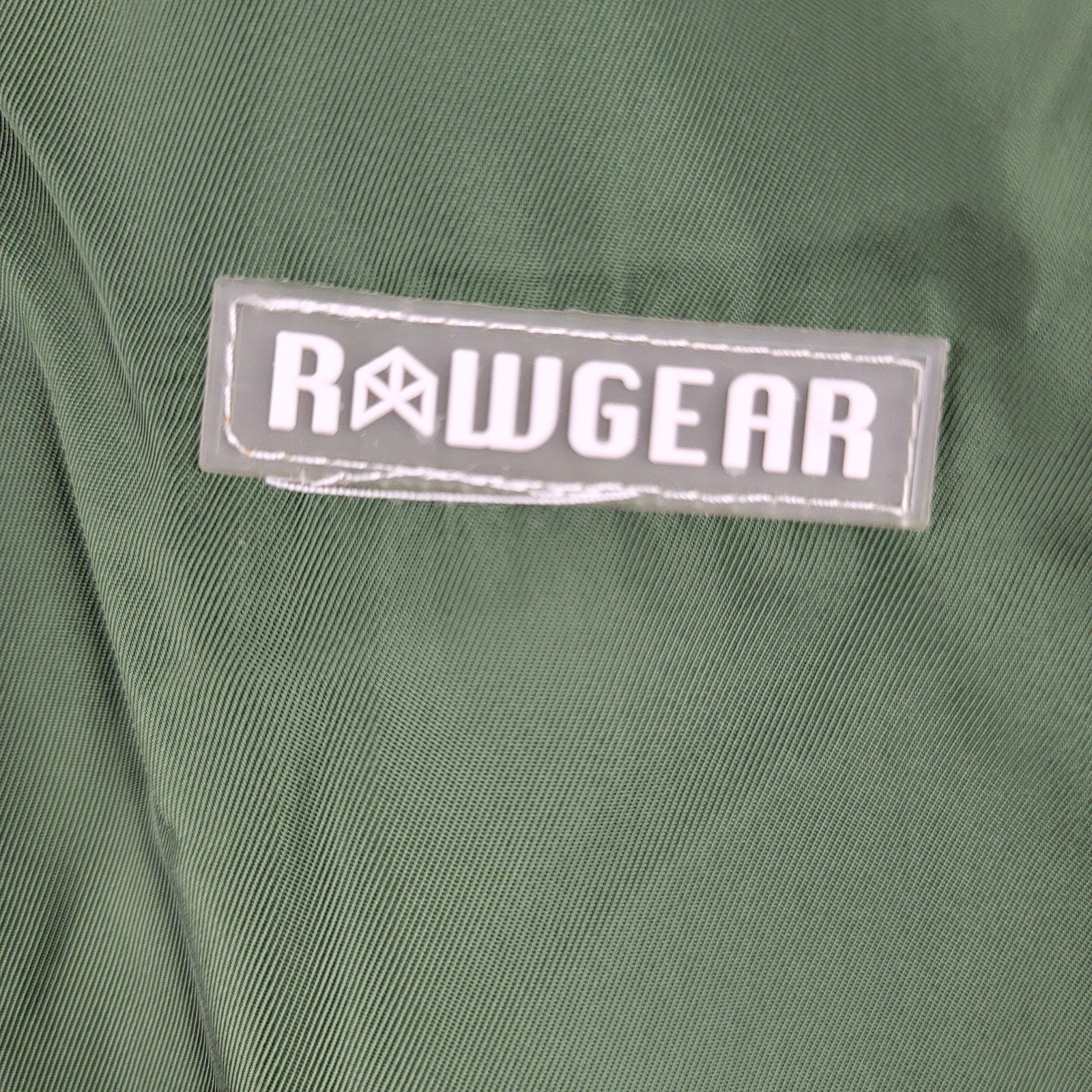 RAWGEAR Men’s XL Puffer Vest Green Hooded Zip Up Streetwear Sleeveless Jacket2