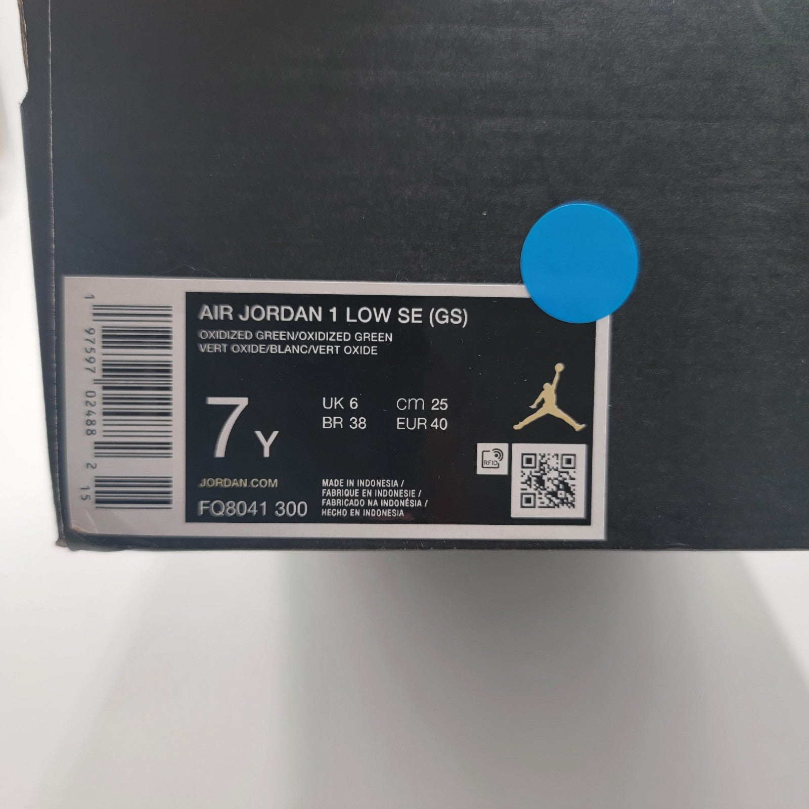 Nike Air Jordan 1 Low SE GS Oxidized Green/White FQ8041-300 7Y Youth NIB8