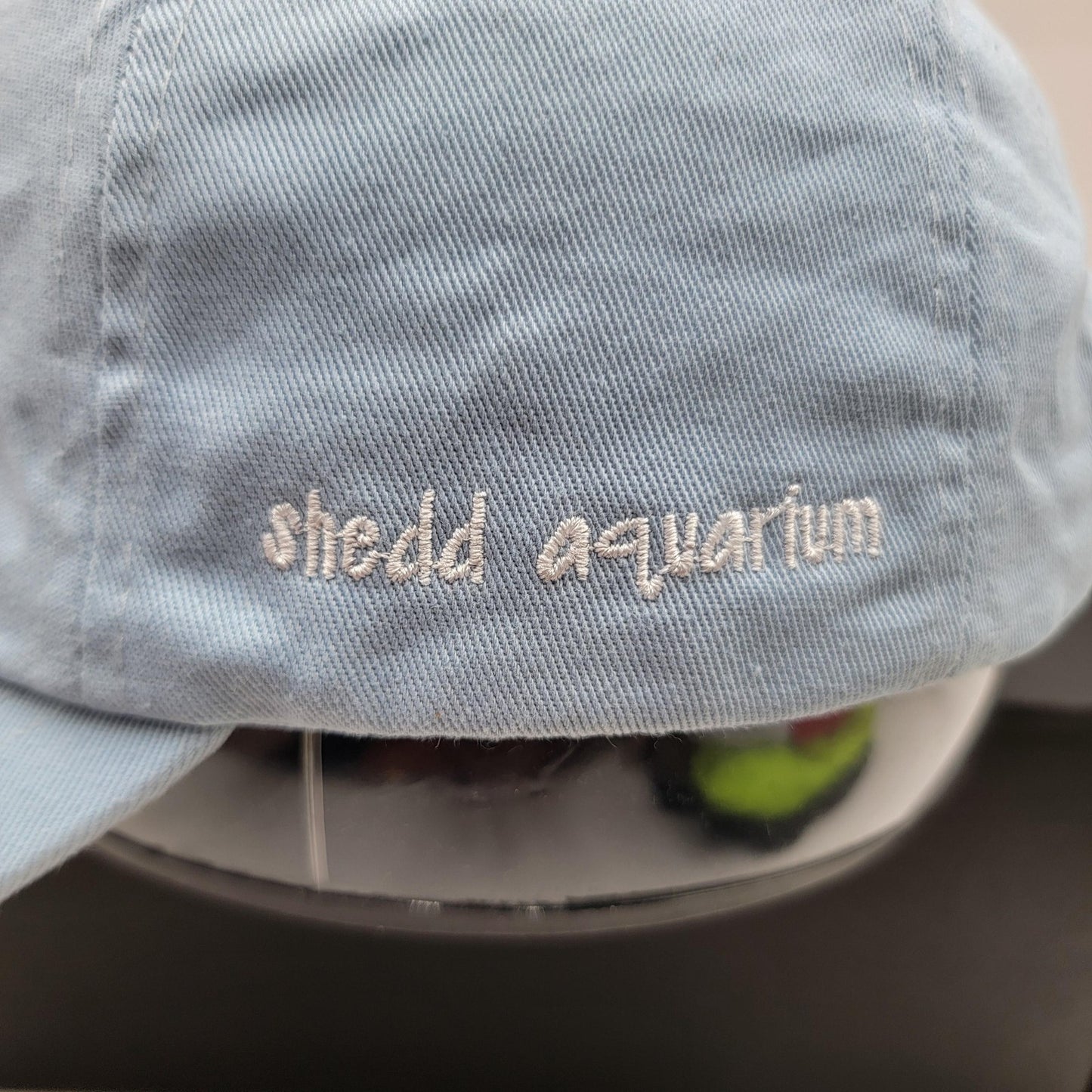 Shedd Aquarium Hat Cap Strap Back Light Blue Embroidered Save The Turtles Mens3