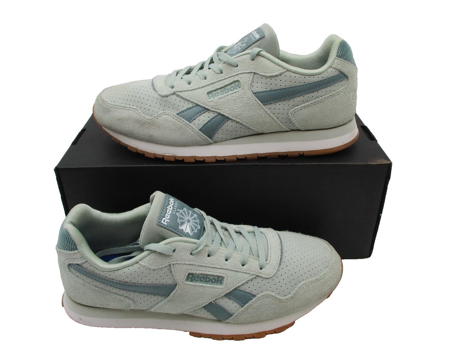 Reebok Classic Harman Shoes Womens Size 9 Mint Green Suede Gum Teal DV7058 1F61