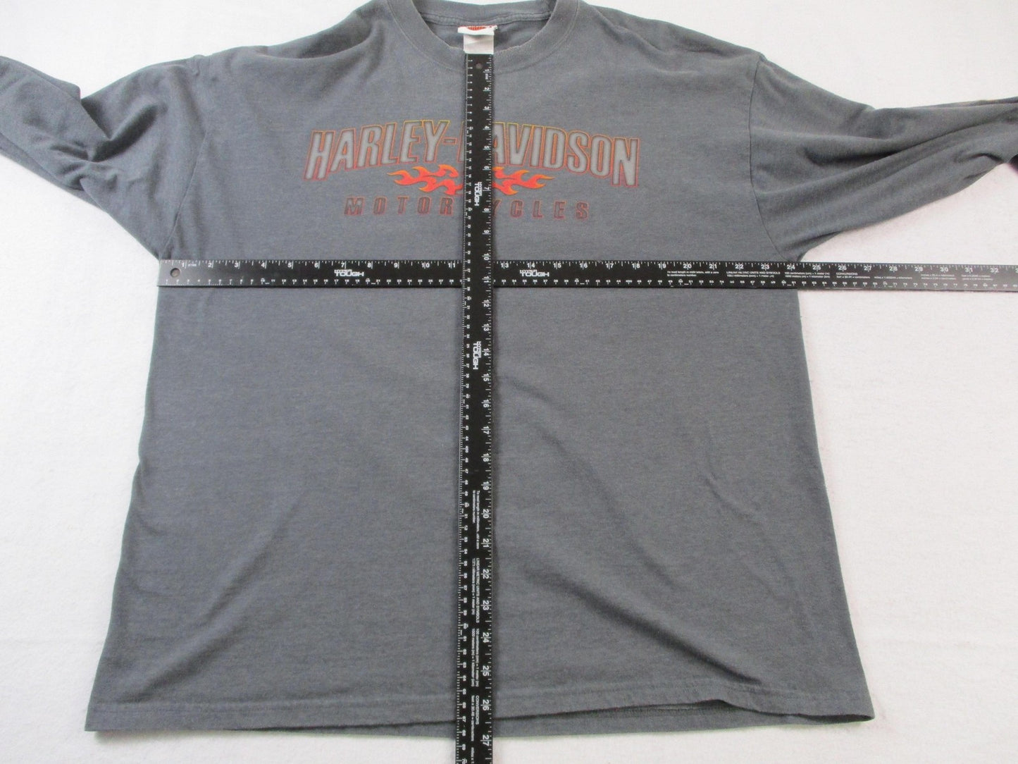Harley Davidson Beijing China Flame Sleeve Hanes Beefy Long Sleeve XL 15547