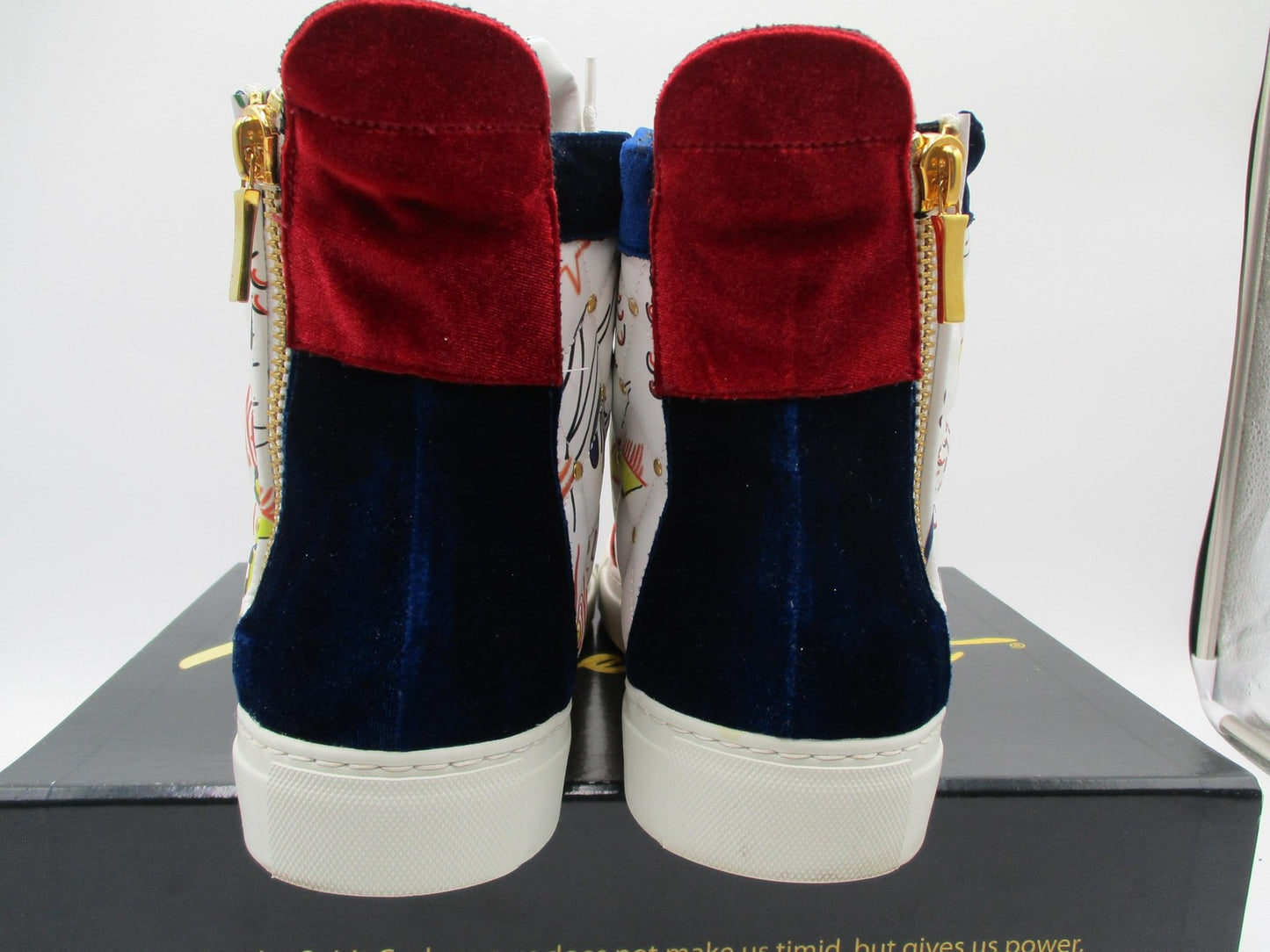 MoneYatti Classico Hi Top Mens Size 13.5 White Multi Color Master P Made Italy8