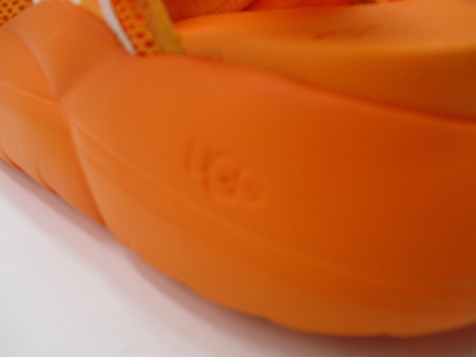 UGG 1110090 Shoes Womens Size 10 41 Orange Logo Strappy Platform Wedge Sandals6