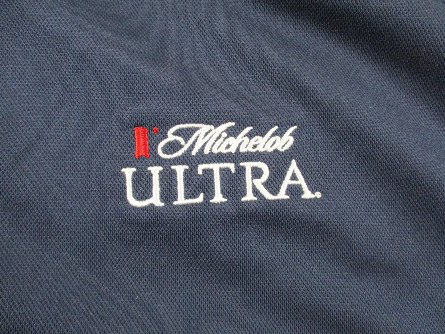 Michelob Ultra Polo Shirt Mens XL Blue Performance Golf Beer Logo Lightweight2