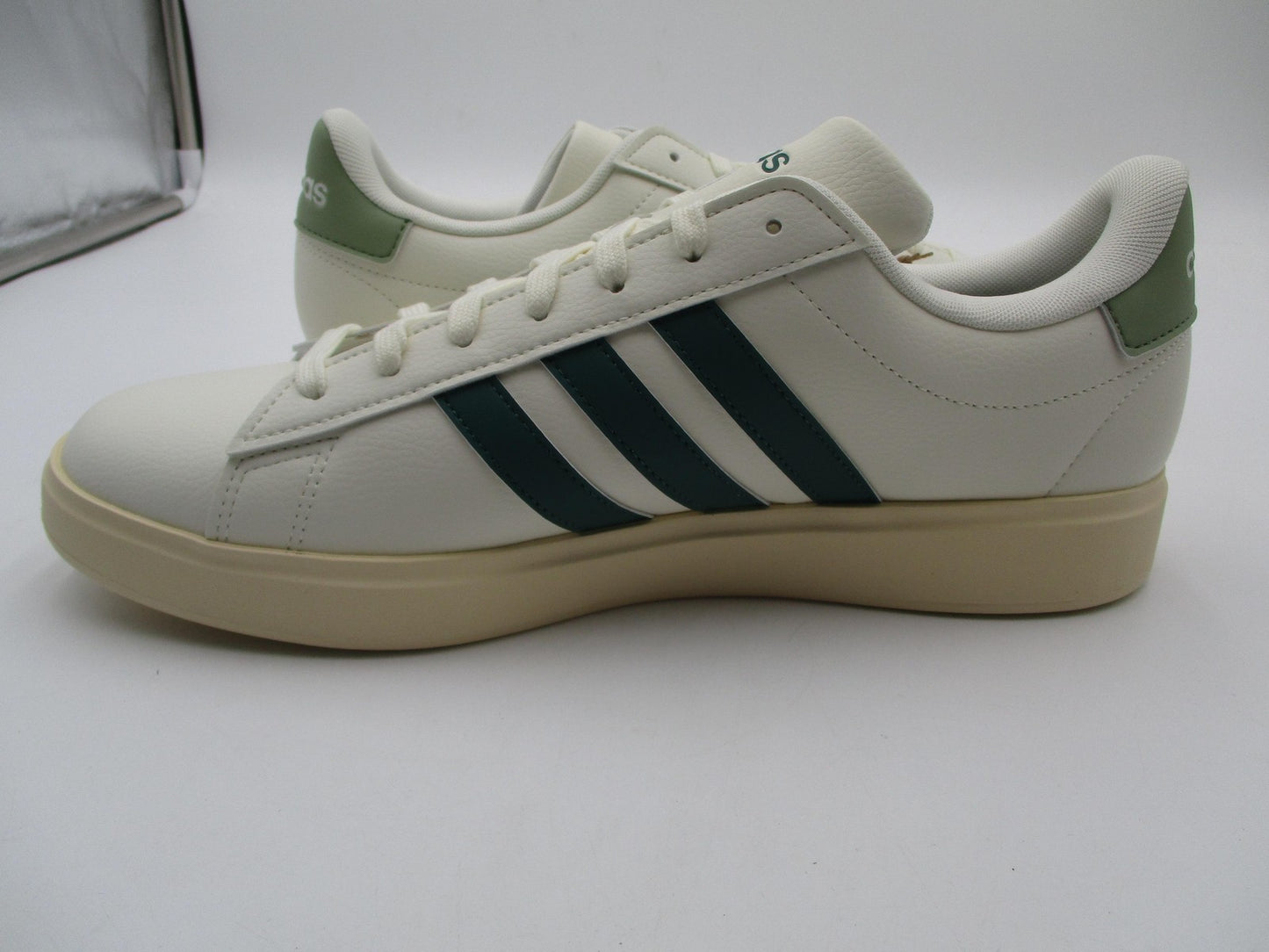 Adidas Grand Court 2.0 Shoes Mens Size 11.5 White Green Sneakers JS17365