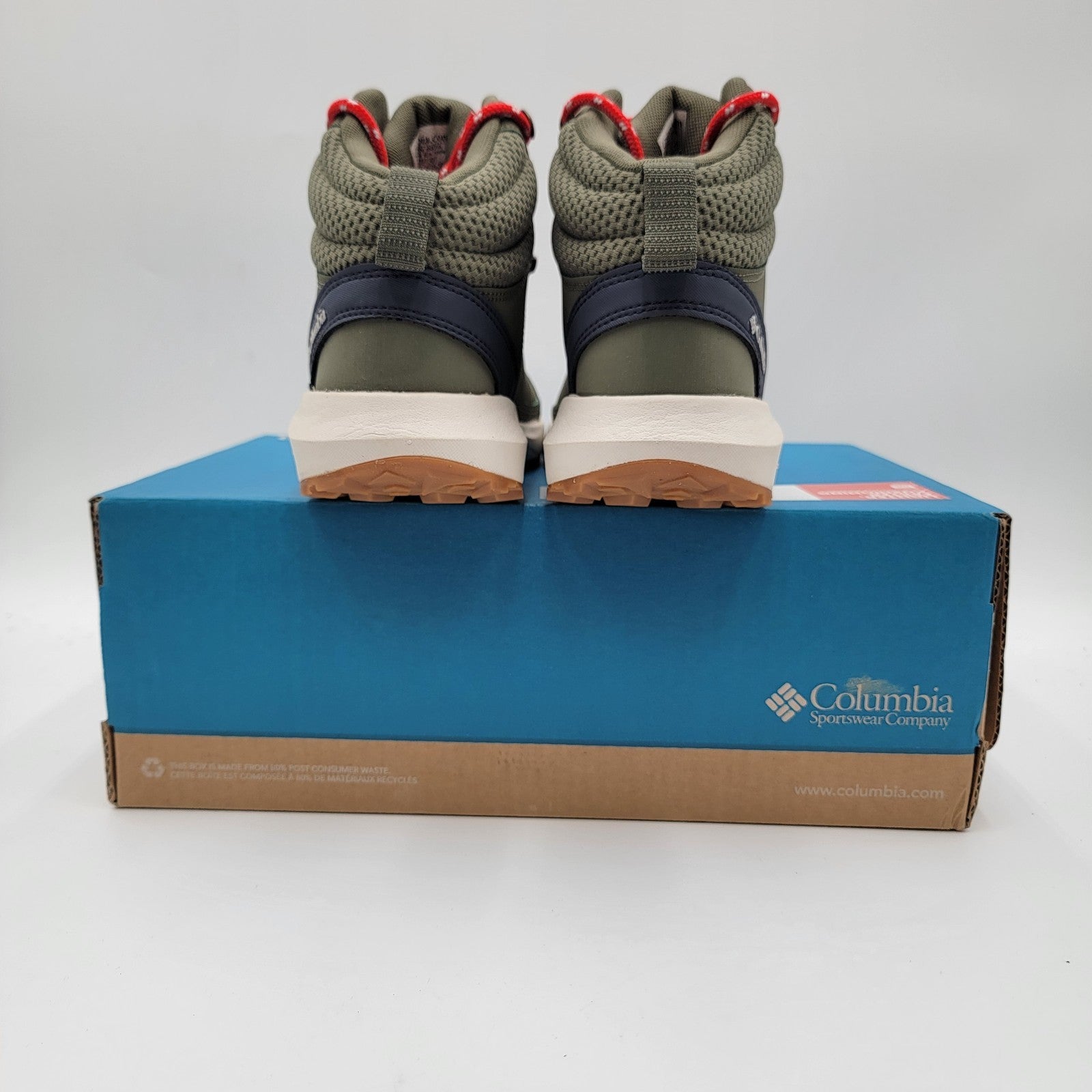 Columbia Trailstorm Peak Mid Women’s 7 Stone Green Hiking Boots New in Box3
