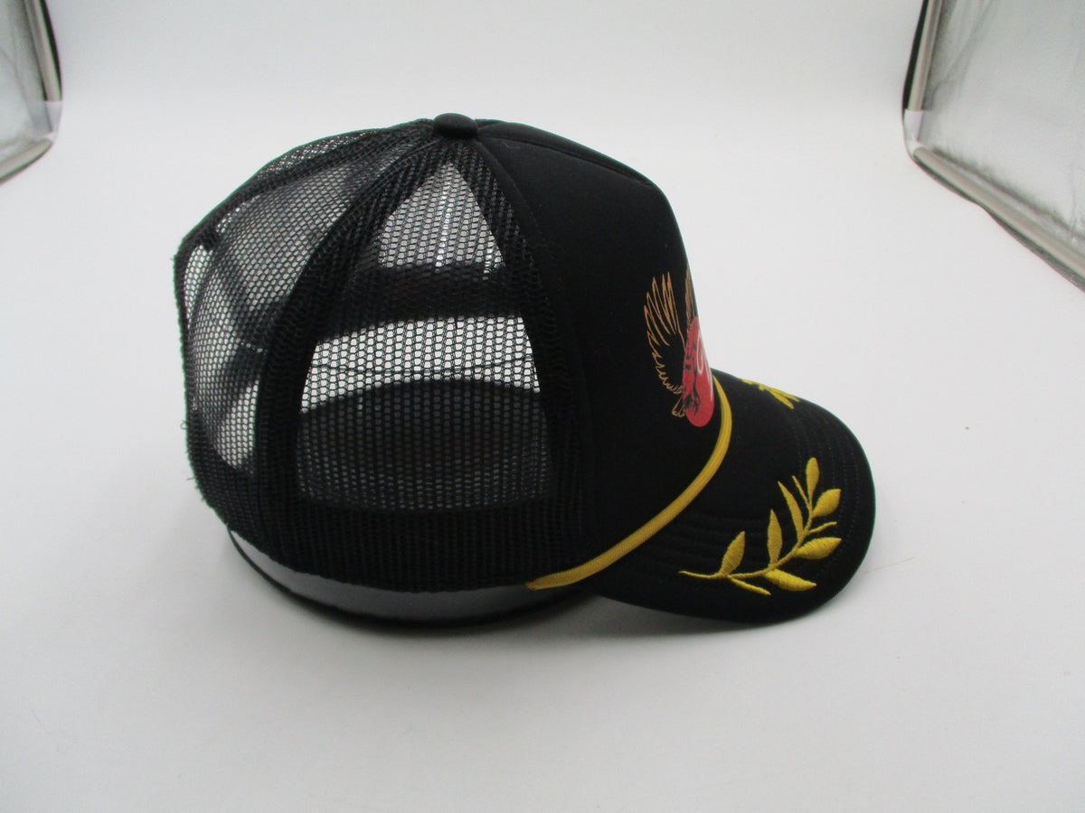 Miller Genuine Draft Black Trucker Hat Mesh Snapback Beer Logo Cap Adjustable6