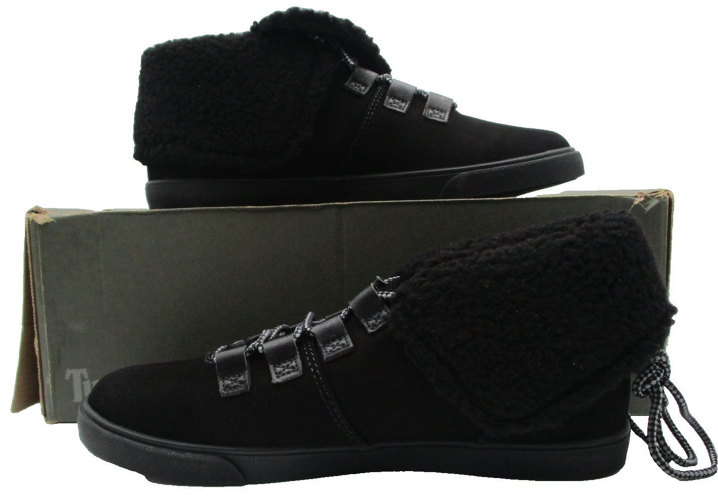 Timberland Dausette Fleece Fold Down Snow Boots Womens Size 7.5 Black Nubuck1
