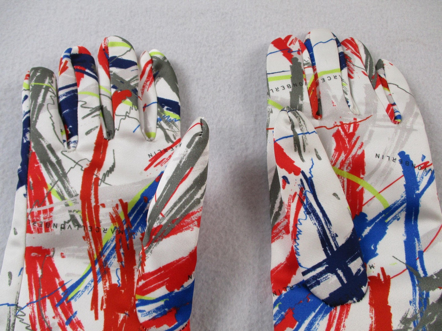 Marcell Von Berlin Gloves Womens One Size Multicolor Satin Long Opera Party4