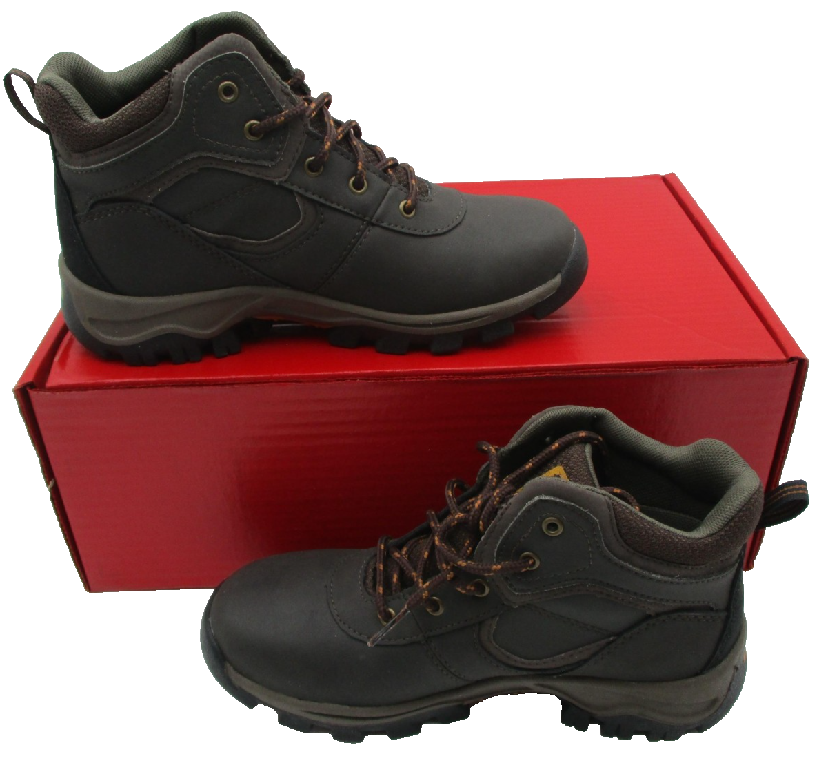 Timberland Boots Boys Sz 2 Brown Waterproof Leather Hiking Snow Trail A16I3 1C13