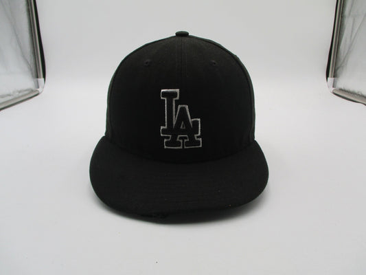 Los Angeles Dodgers Hat Cap Fitted Mens 7 Black MLB Baseball 59FIFTY New Era0