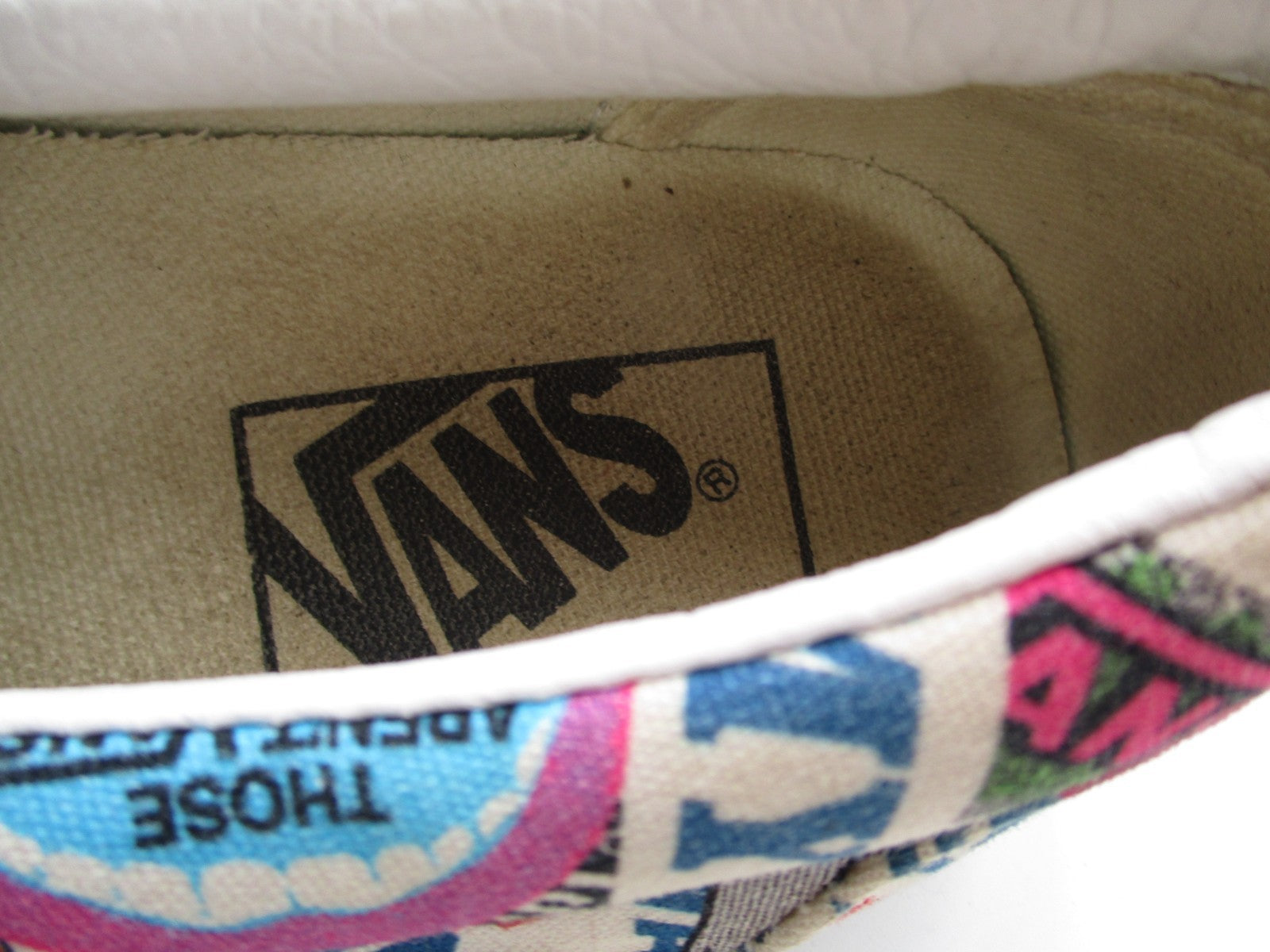 Vans Classic Slip-On Sticker Mash Up AOP Multicolor Men 7.5 Women 9 Pre-Owned6