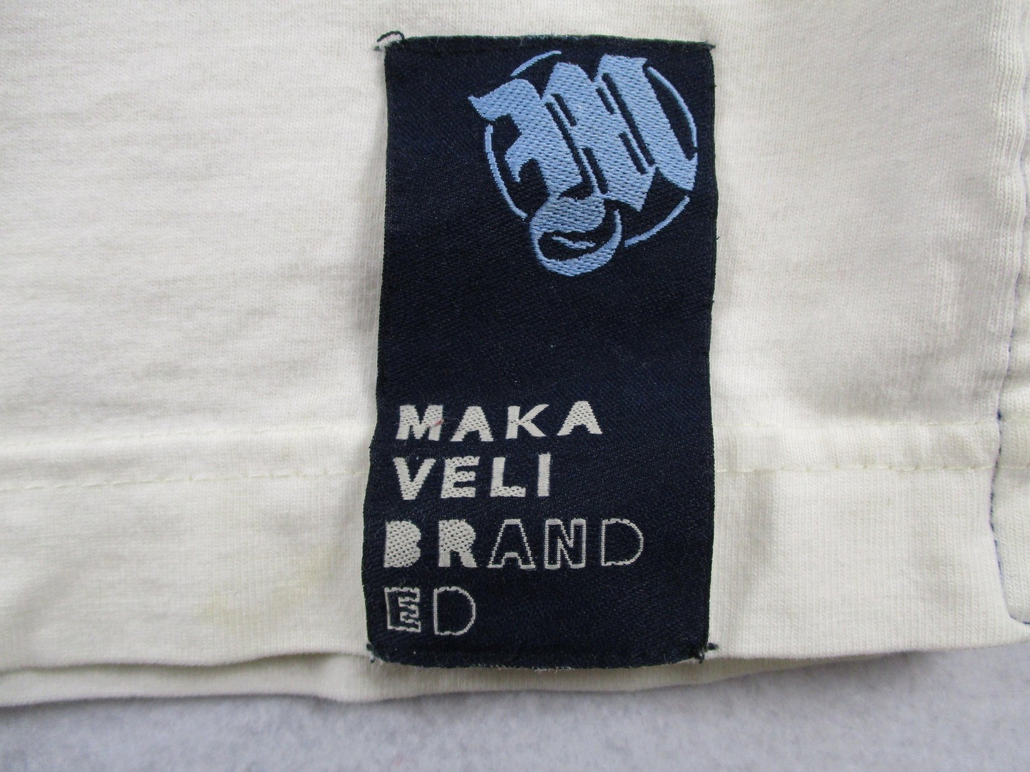 Makaveli Branded Shirt Mens 2XL White Bandana Paisley Logo Graphic Tee 17412
