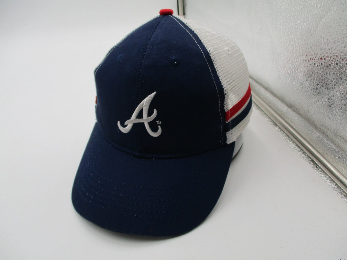 Atlanta Braves Hat Cap Snap Back One Size Blue MLB Baseball Mens Mesh Trucker2
