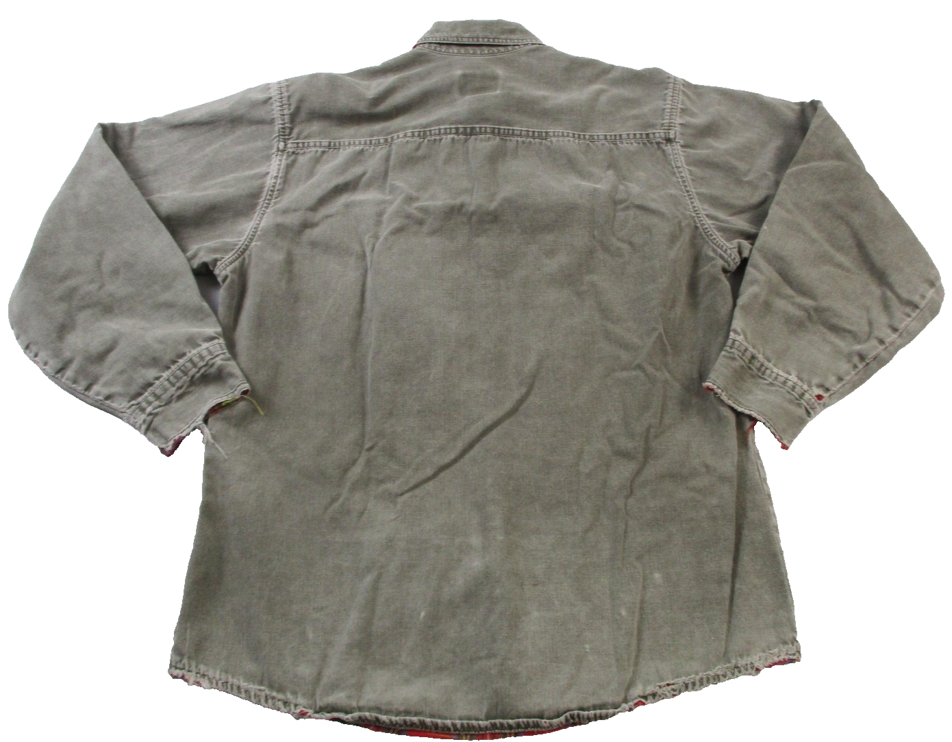 Vintage 90s Cabela's Flannel Lined Stonewash Shirt Mens M Distressed Used 16101