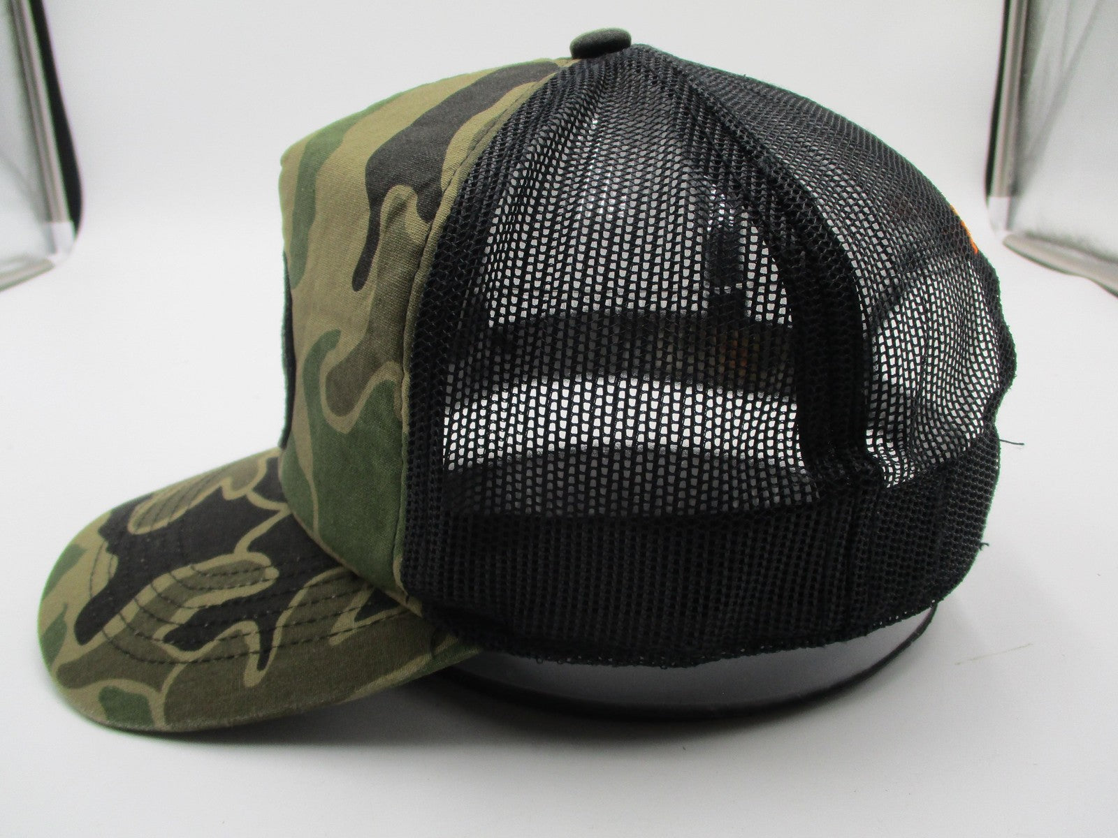 Bass Pro Shops Hat Cap Snap Back One Size Green Camo Trucker Mesh Patch Mens4