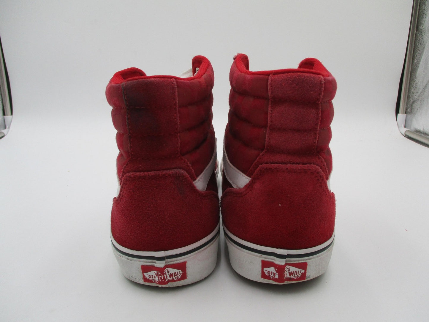 Vans Sk8-Hi Checkerboard Shoes Mens Size 11.5 Red Suede High Top Skate Sneakers9