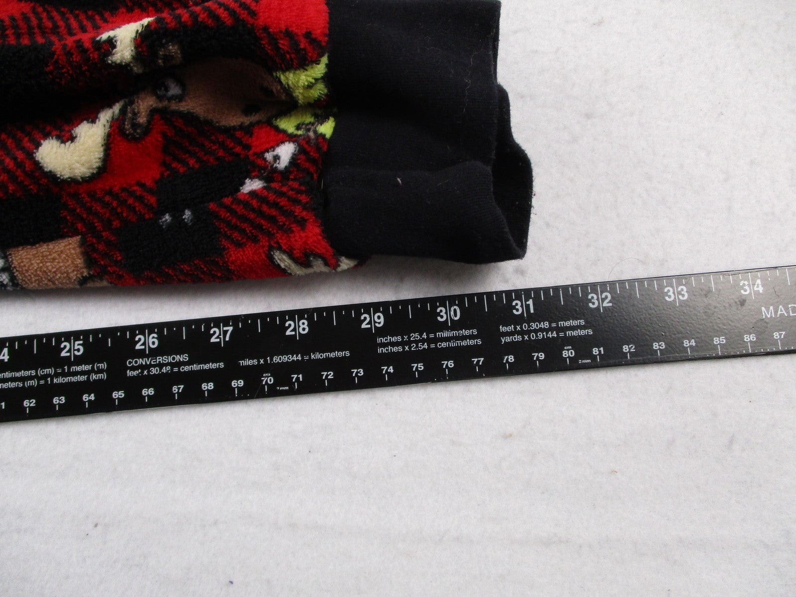 Secret Treasures Pajamas Kids 8-10 Red Plaid Moose Fleece One Piece Zip8