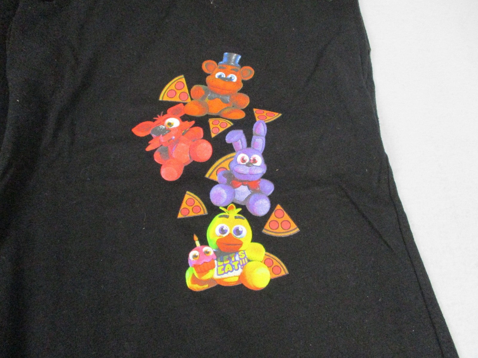 Five Nights At Freddy's Pajama Pants Men XL Black Graphic Gaming Characters 12562