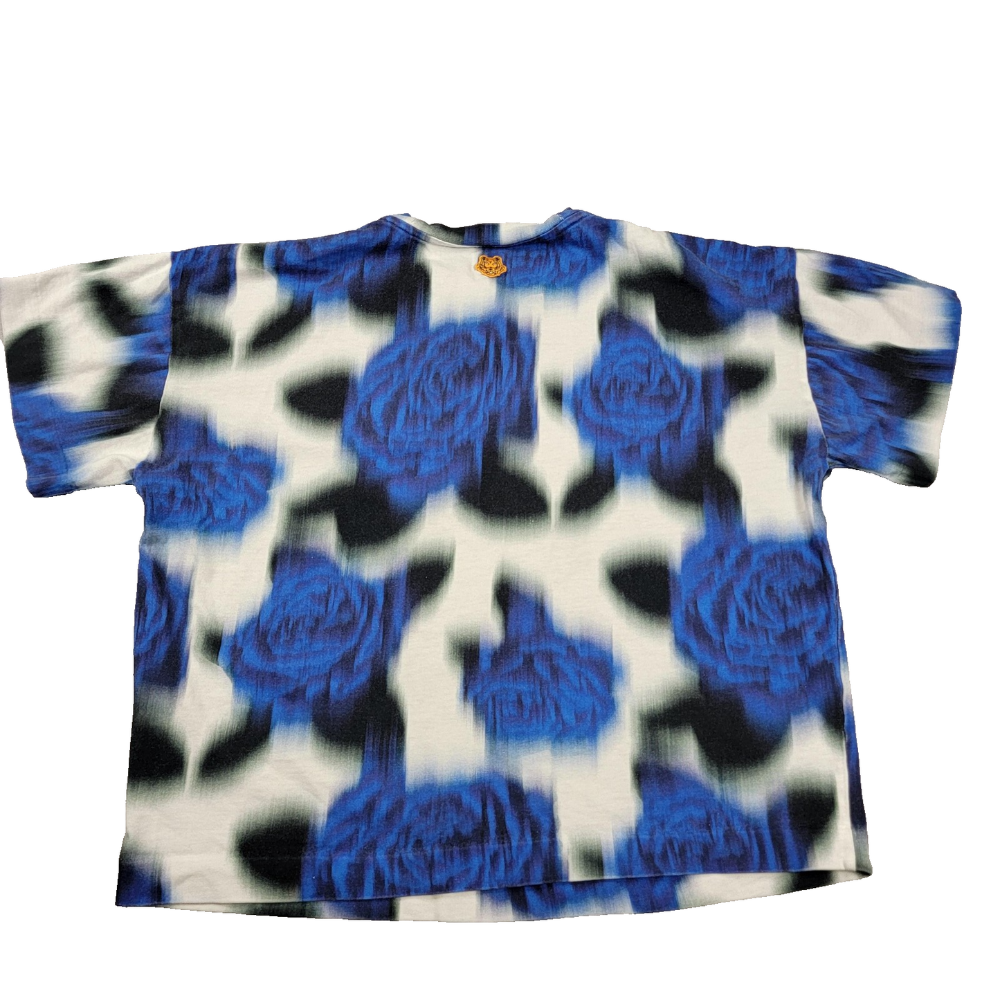 Kenzo Shirt Mens Medium Blurry Rose Floral Graphic Tiger Portugal 9771