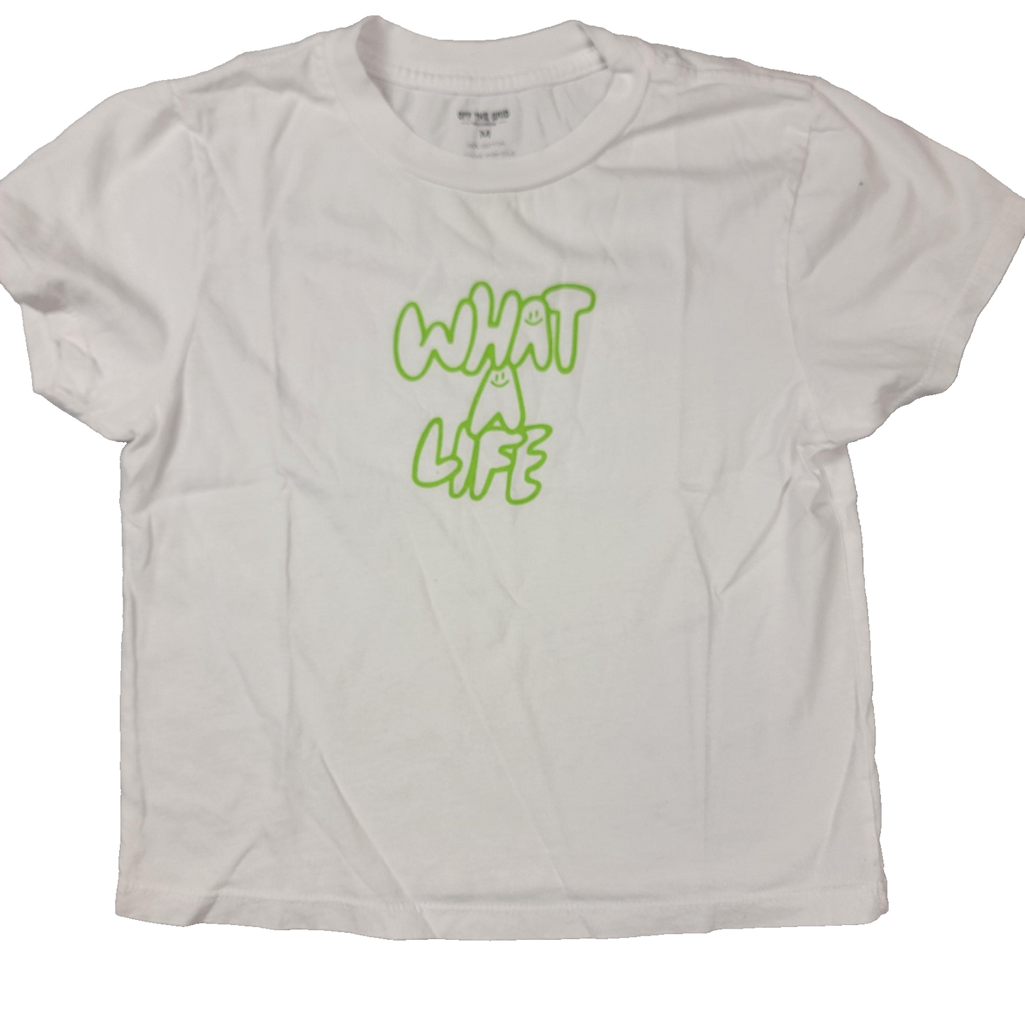 Off The Grid Records 'What A Life' Women's White Graphic Tee