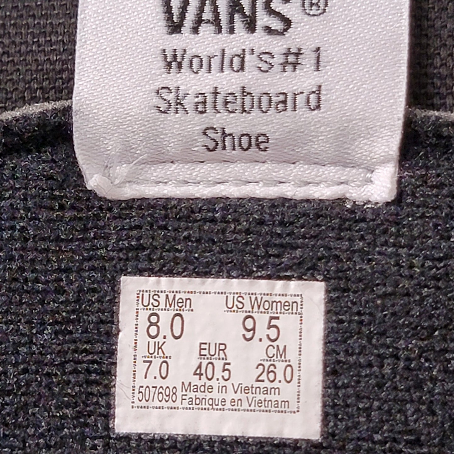 Vans Sk8Hi 'Flame Black White' Sz 8M 9.5W VN0A4U3CXEY NWOB