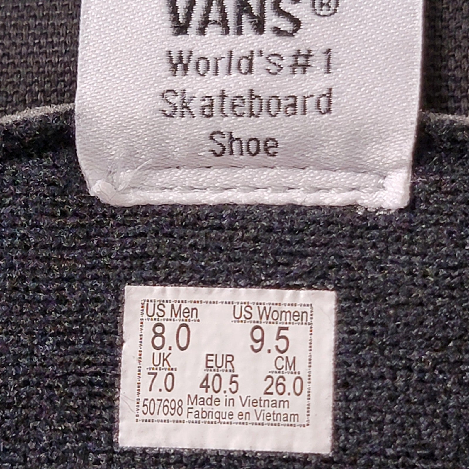 Vans Sk8Hi 'Flame Black White' Sz 8M 9.5W VN0A4U3CXEY NWOB