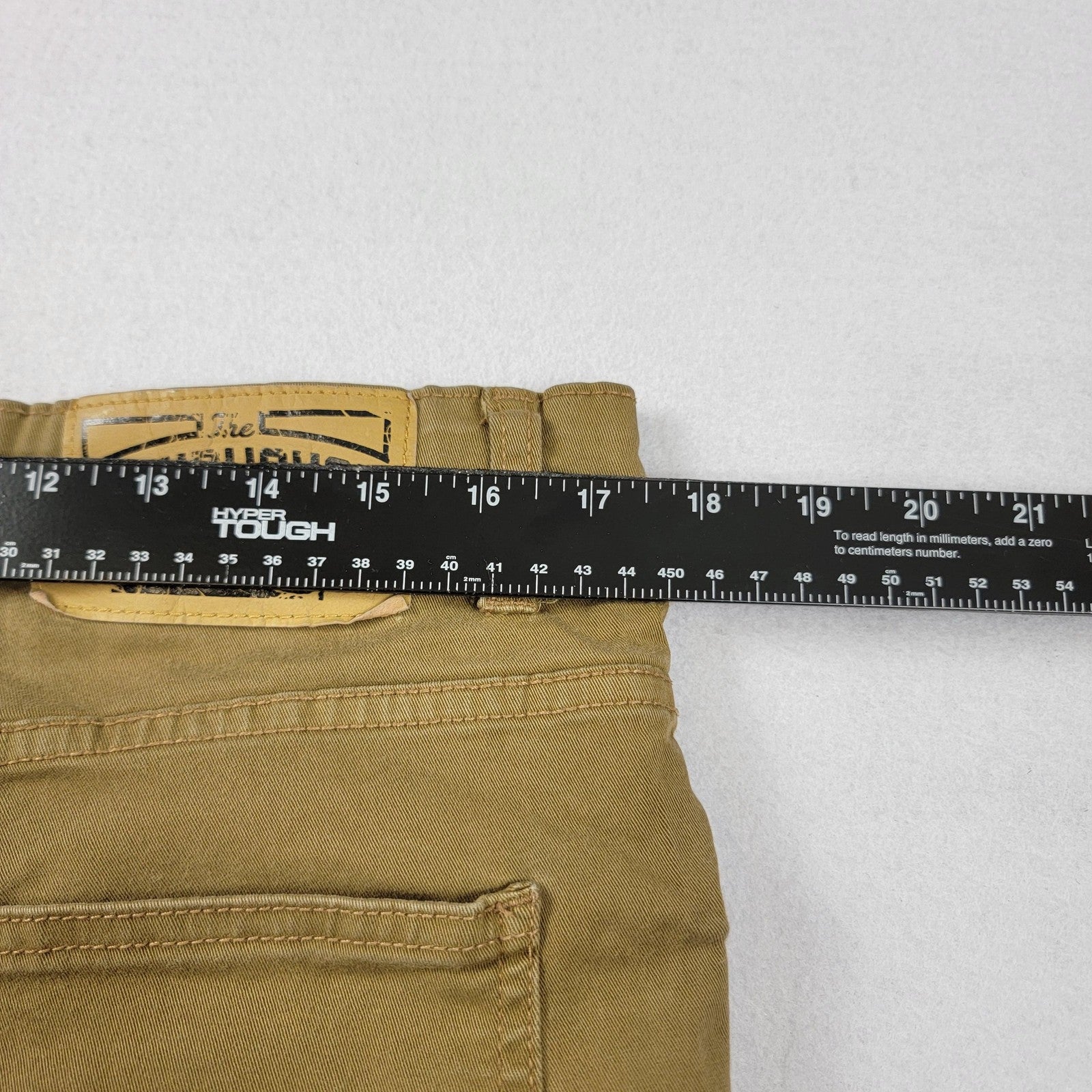 Grindhouse Denim Jeans Mens 36 Khaki Brown Distressed Ripped Moto Stretch