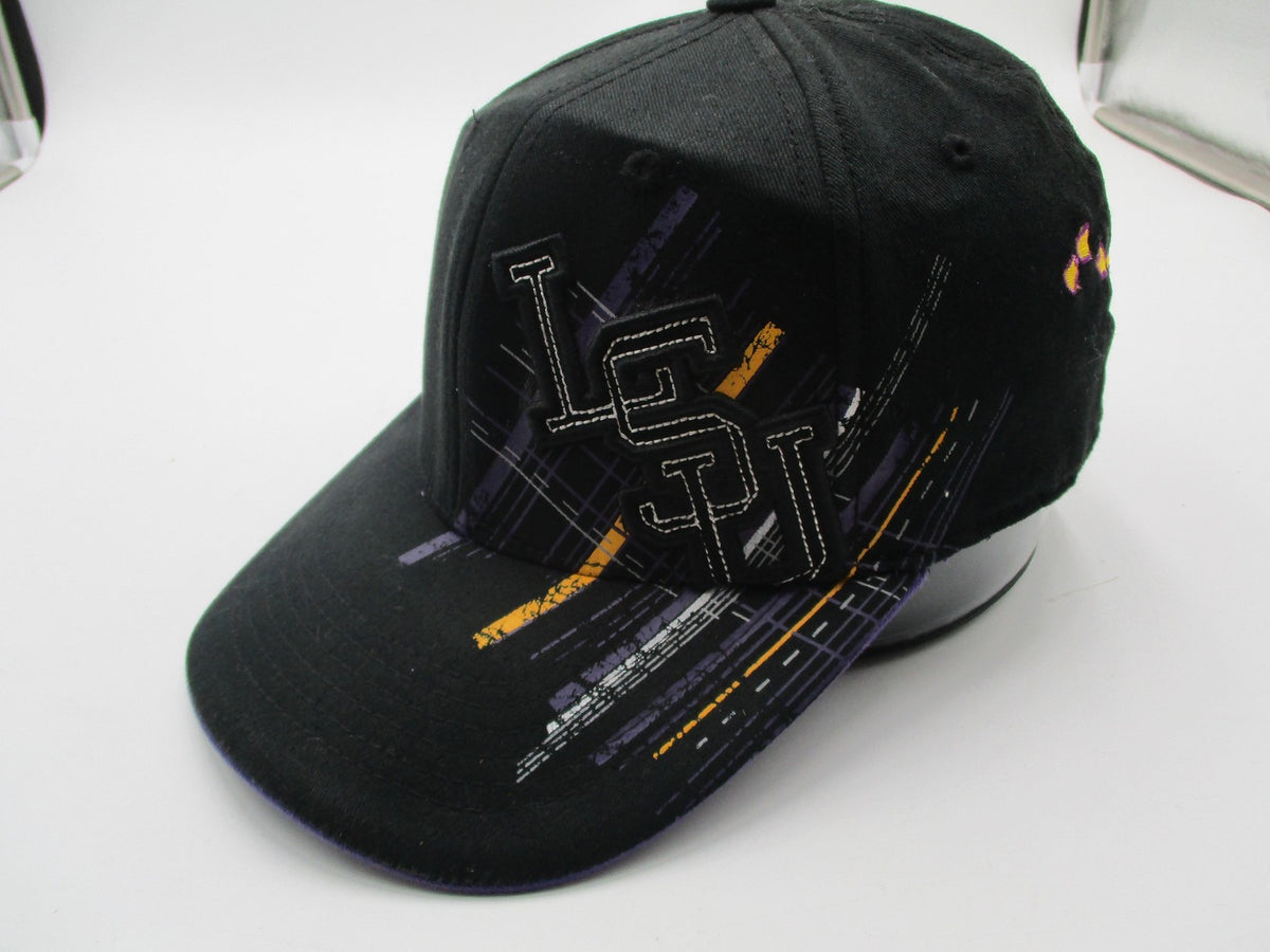 LSU Tigers Hat Cap Fitted Mens Medium Black NCAA Football Top Of The World5