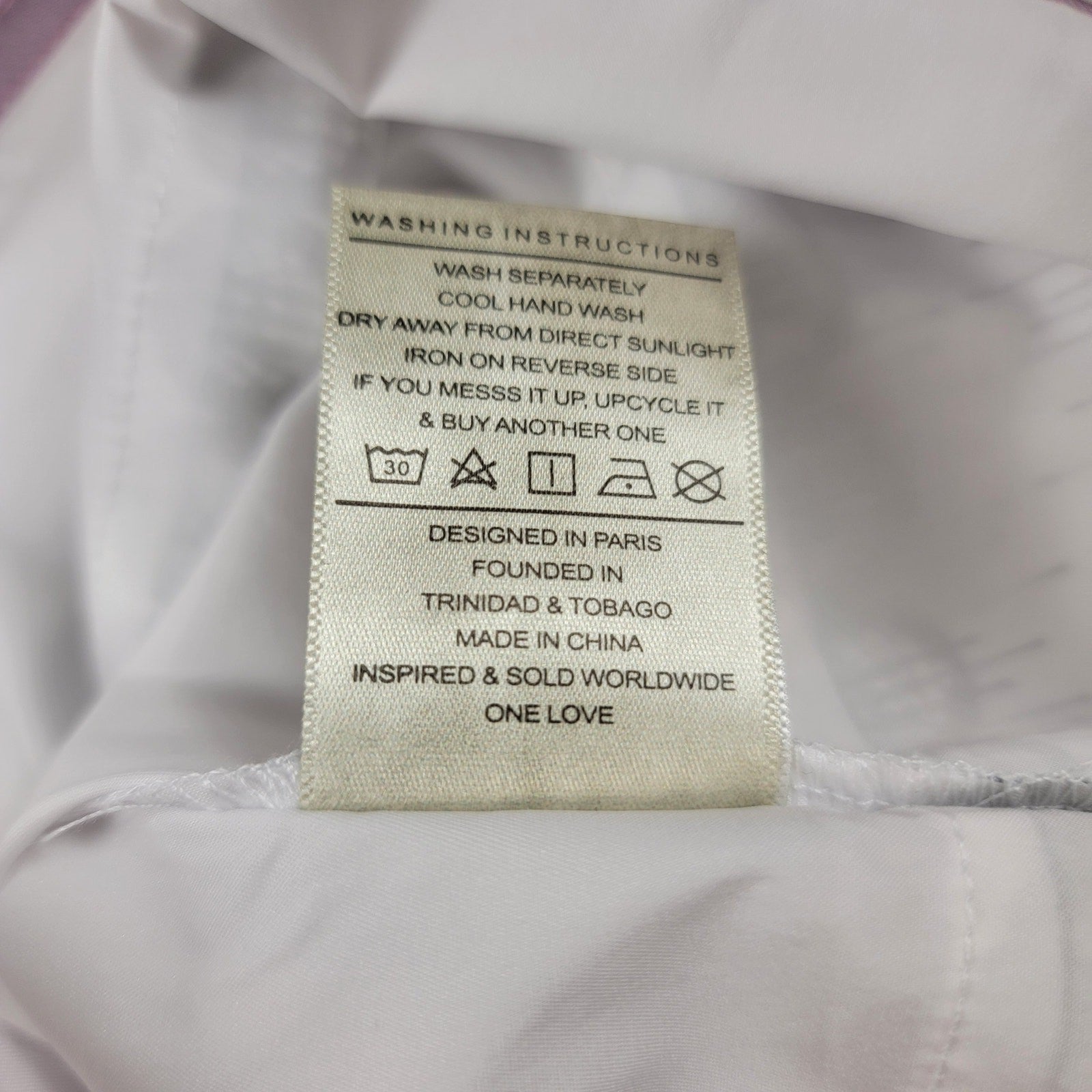 The Hideout Clothing Valensole Lavender SS Button Down Shirt White L NWT