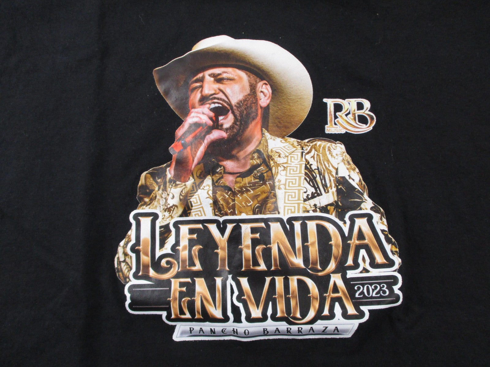 Pancho Barraza Leyenda En Vida Shirt Mens Large Black 2023 Graphic Concert Tee1