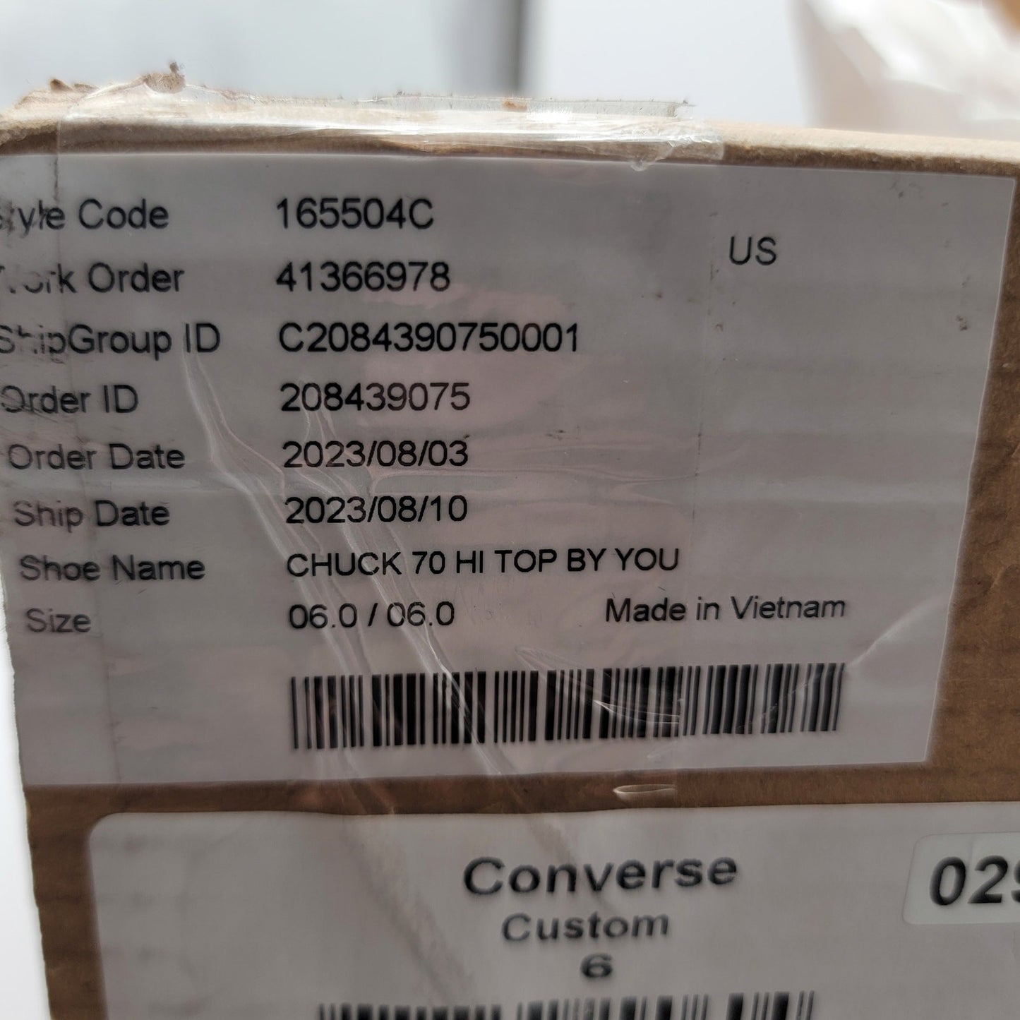 Custom Order Converse Chuck 70 Hi Blue, Size 6 Men 8 Women 10