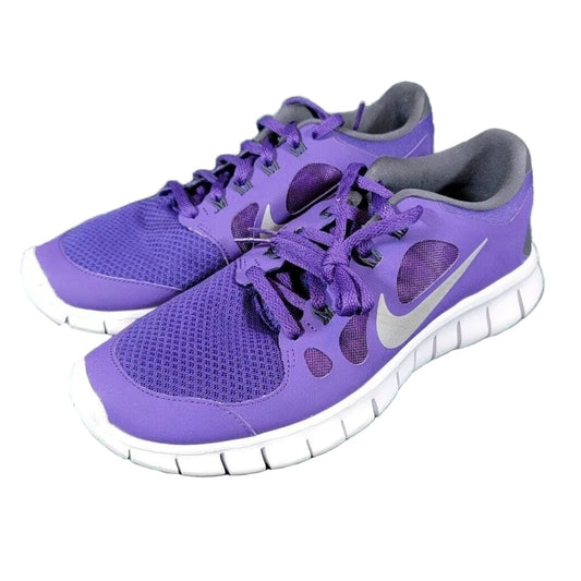 Nike Girls Free 5.0 580558501 Court Purple Low Top Lace Up Sneakers Size 7Y0