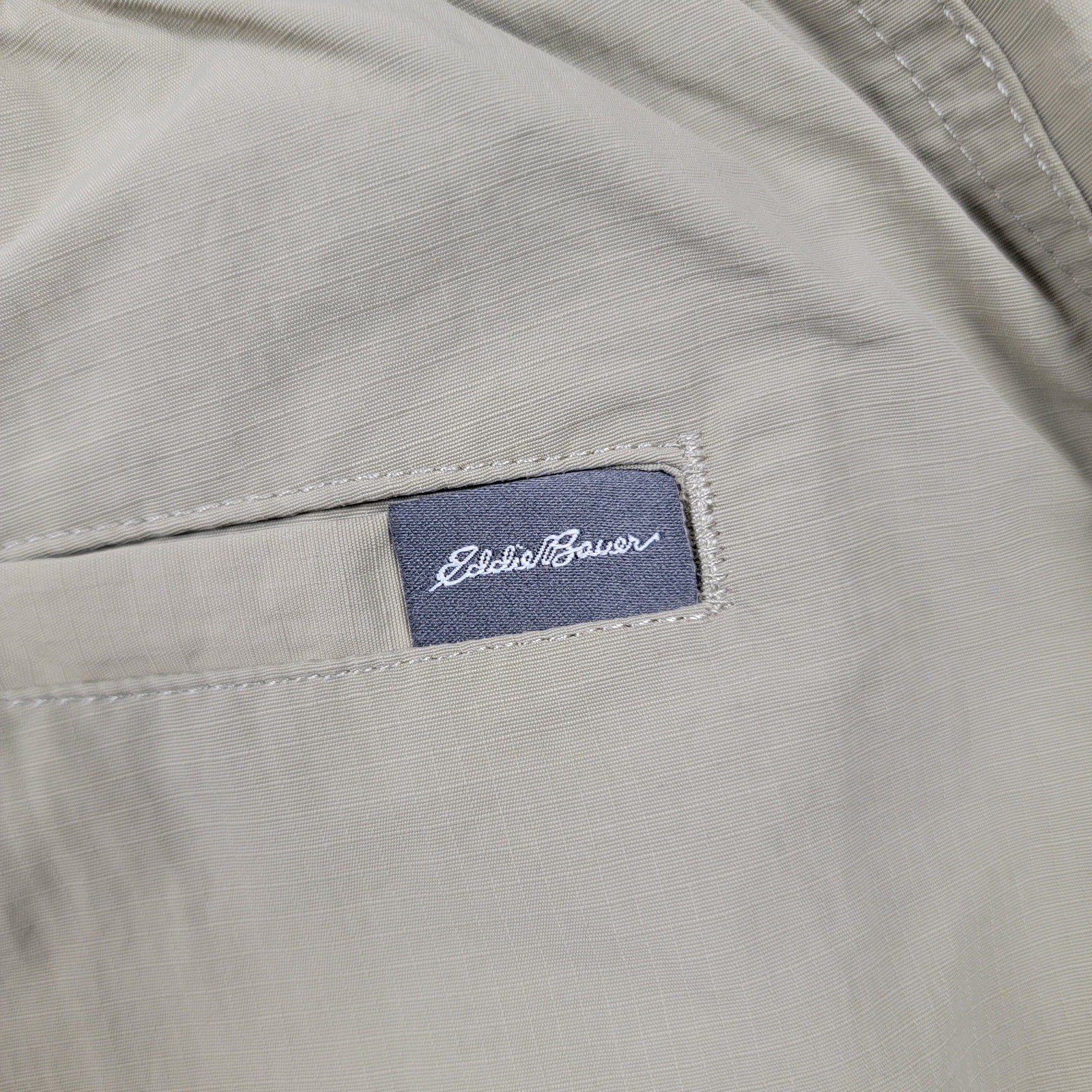 Eddie Bauer Men’s Utility Hiking Shorts Size Large Tan Nylon Belted Outdoor4