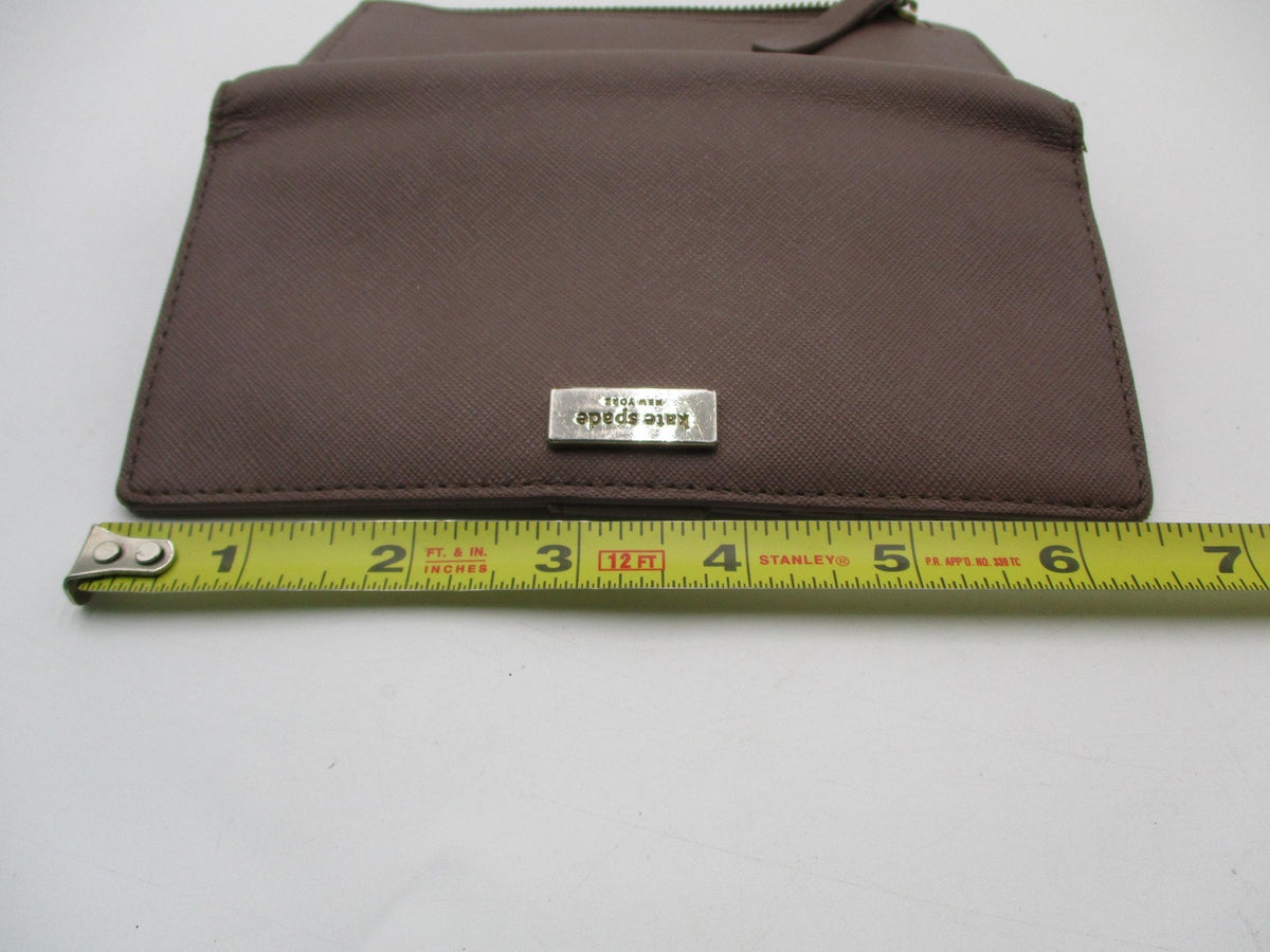 Kate Spade Wallet Women's One Size Brown Leather Wristlet Folding ID Case19